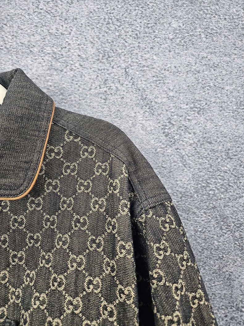 Gucci Gucci Full Print Denim Jacket-2506 Size US XL / EU 56 / 4 - 4 Thumbnail