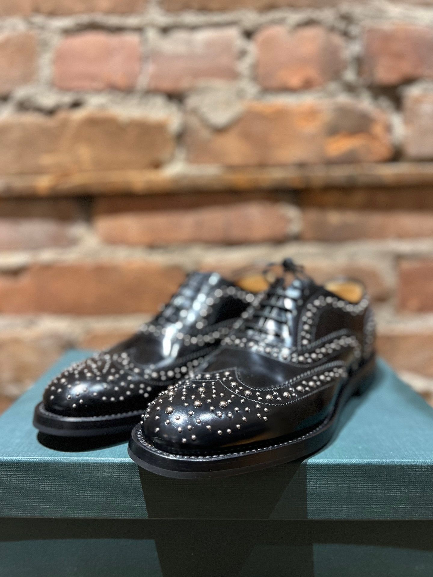 Church's Church’s “Burwood Met” Studded Oxford Size US 5.5 / IT 35.5 - 1 Thumbnail