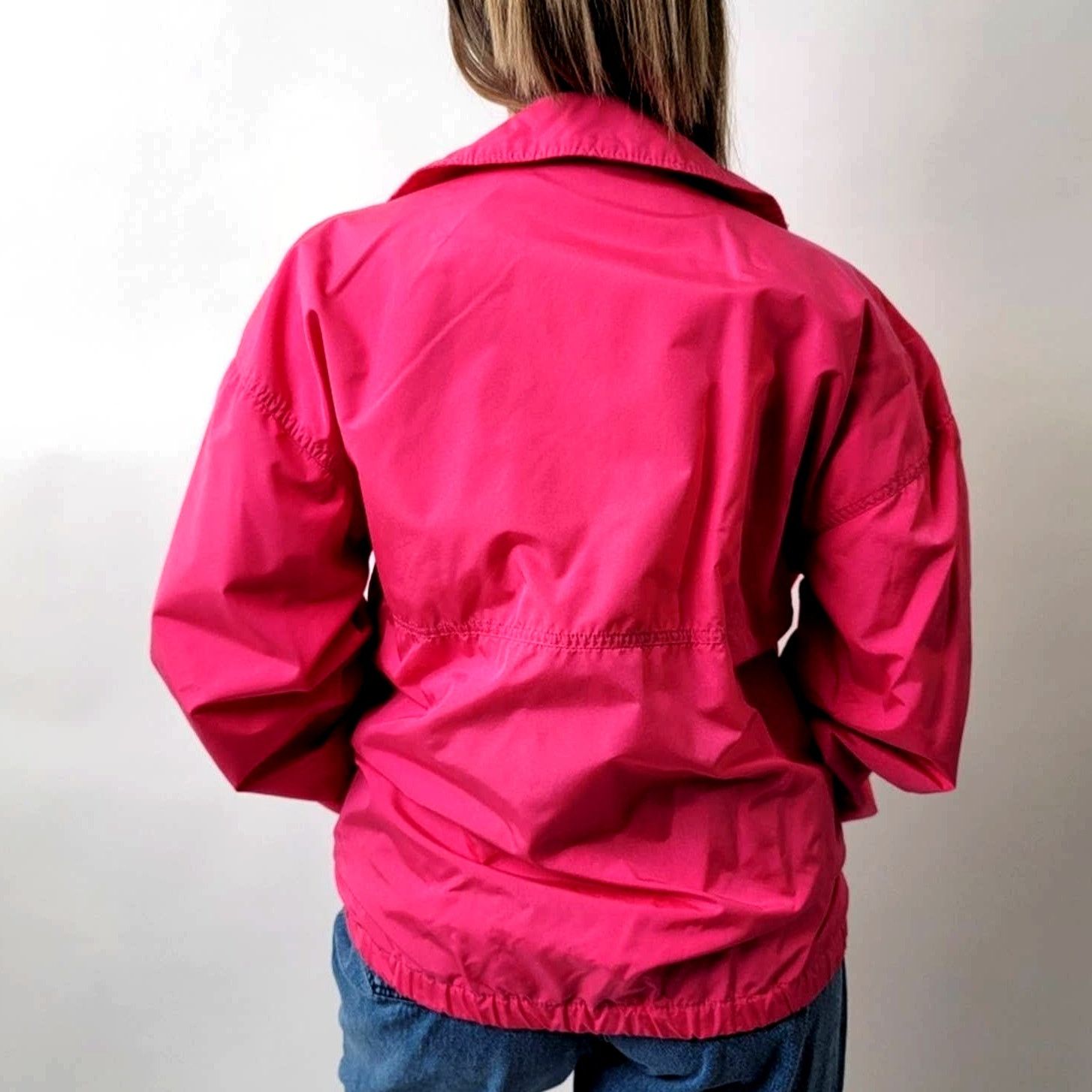 Vintage Vintage 1989 Neon Pink Light Bomber Track Jacket Size M / US 6-8 / IT 42-44 - 2 Thumbnail