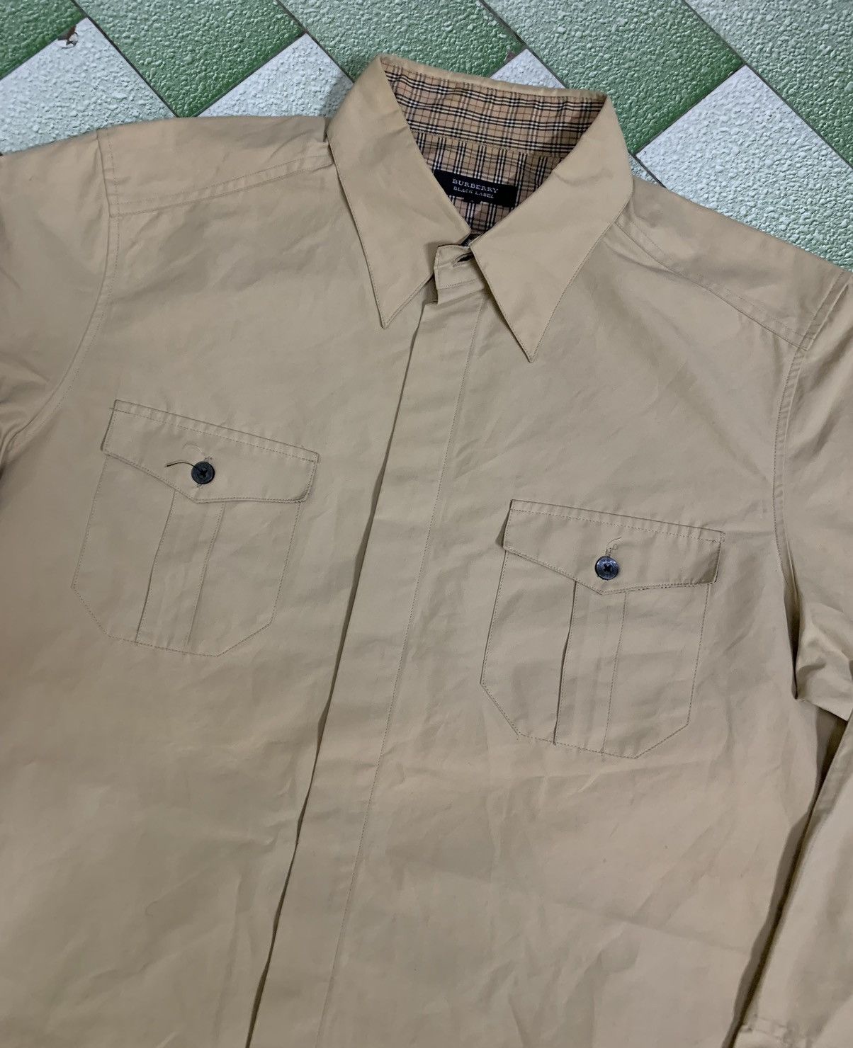 Burberry 💥Burberry Black Label Nova Check Button Shirt Size US L / EU 52-54 / 3 - 2 Thumbnail