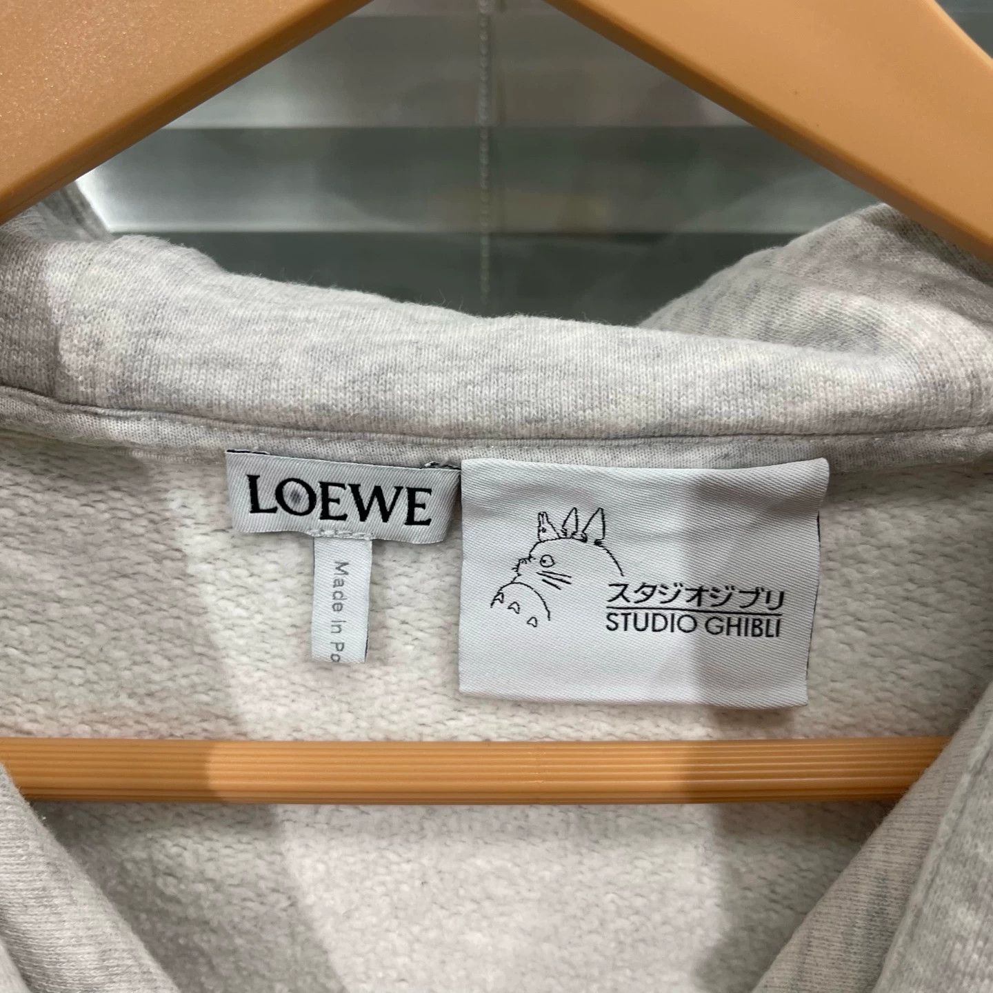 Loewe Spirited Away soot sprite embroidered hoodie L