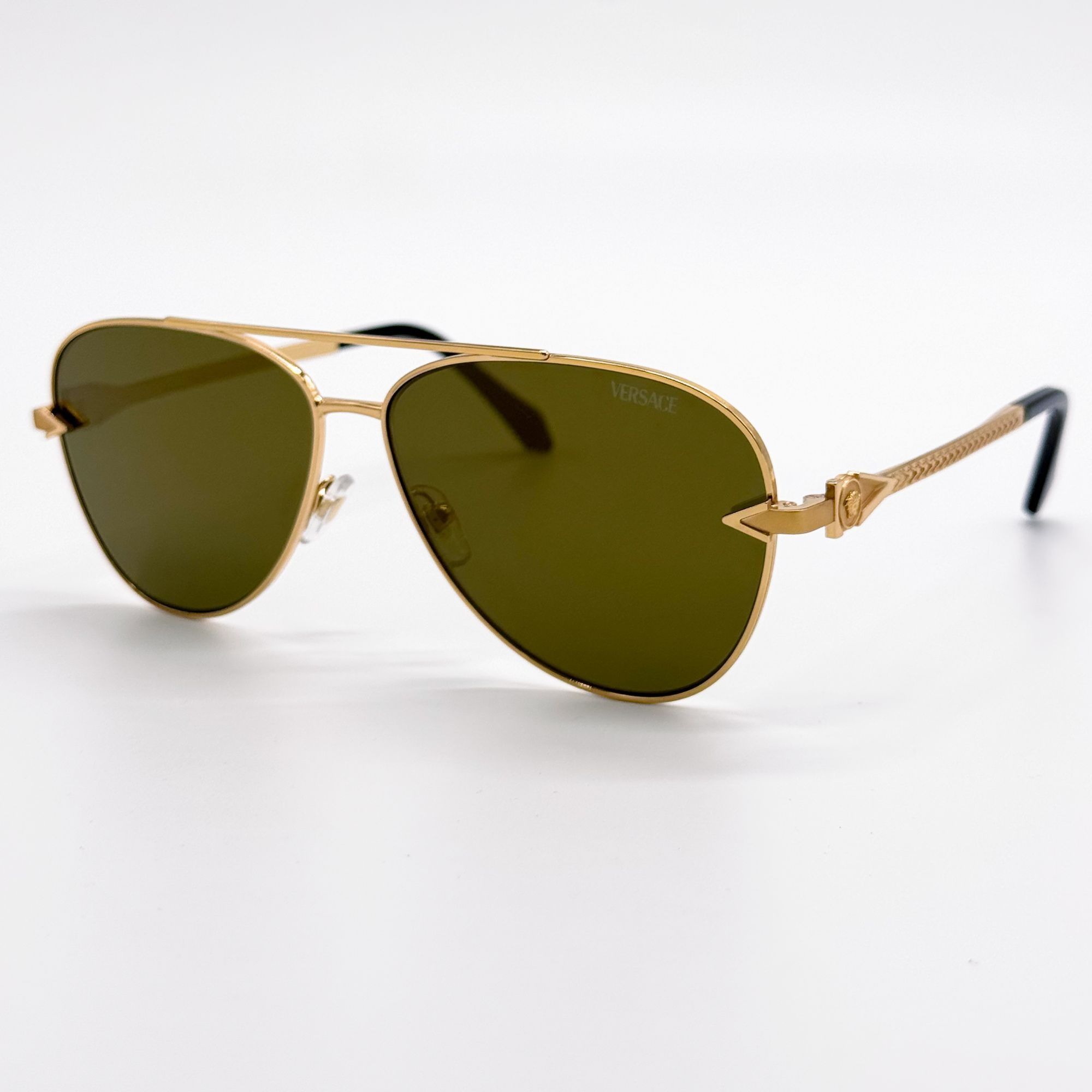Versace NEW VE2283 1002/7I GOLD AVIATOR SUNGLASSES VERSACE VE2283 10 Size ONE SIZE - 2 Thumbnail