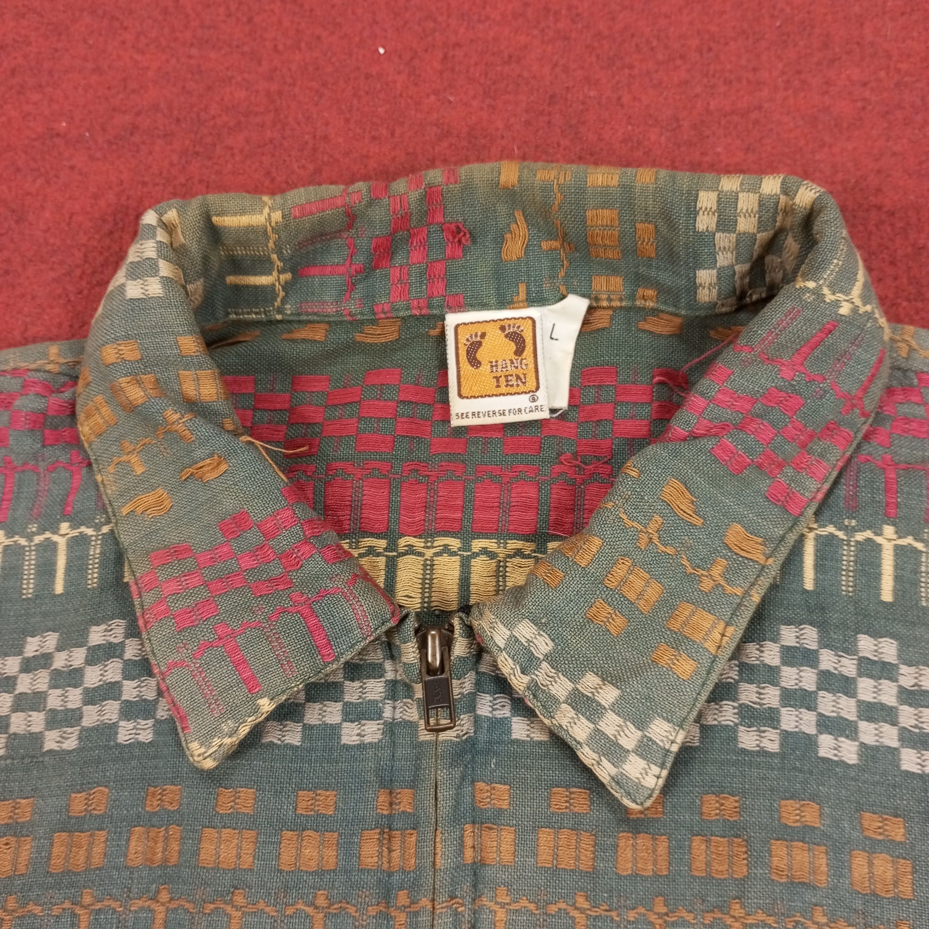 Hang Ten × Vintage Hang Ten Fashion Classic Style Zipper Shirt Size US L / EU 52-54 / 3 - 4 Thumbnail