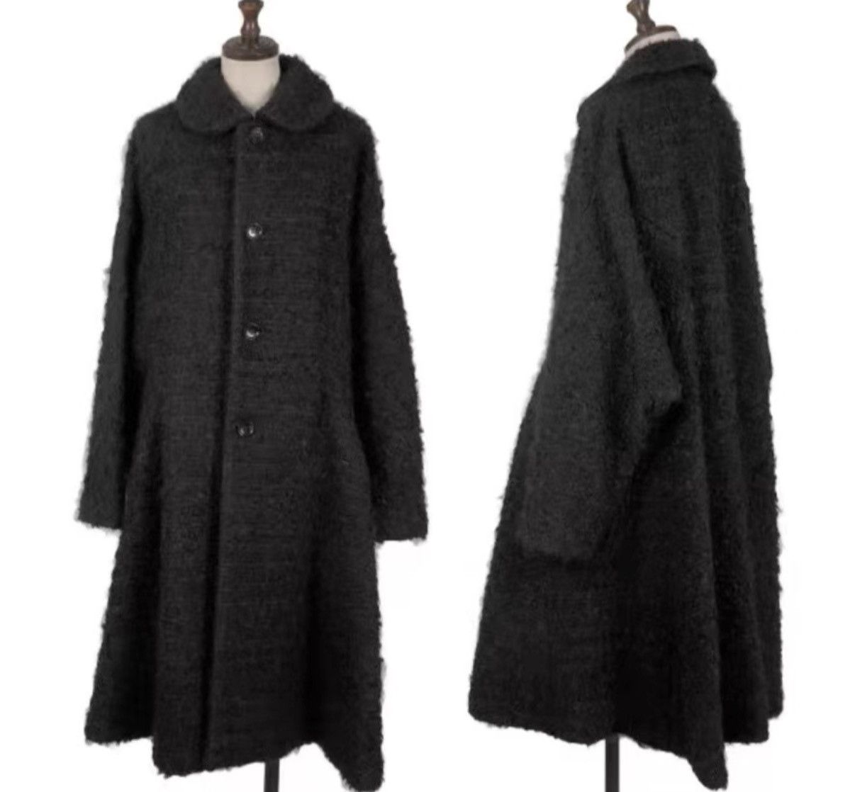 Comme des Garcons COMME des GARÇONS AD2018 Black Wool Blend Coat K23 Size S / US 4 / IT 40 - 8 Thumbnail