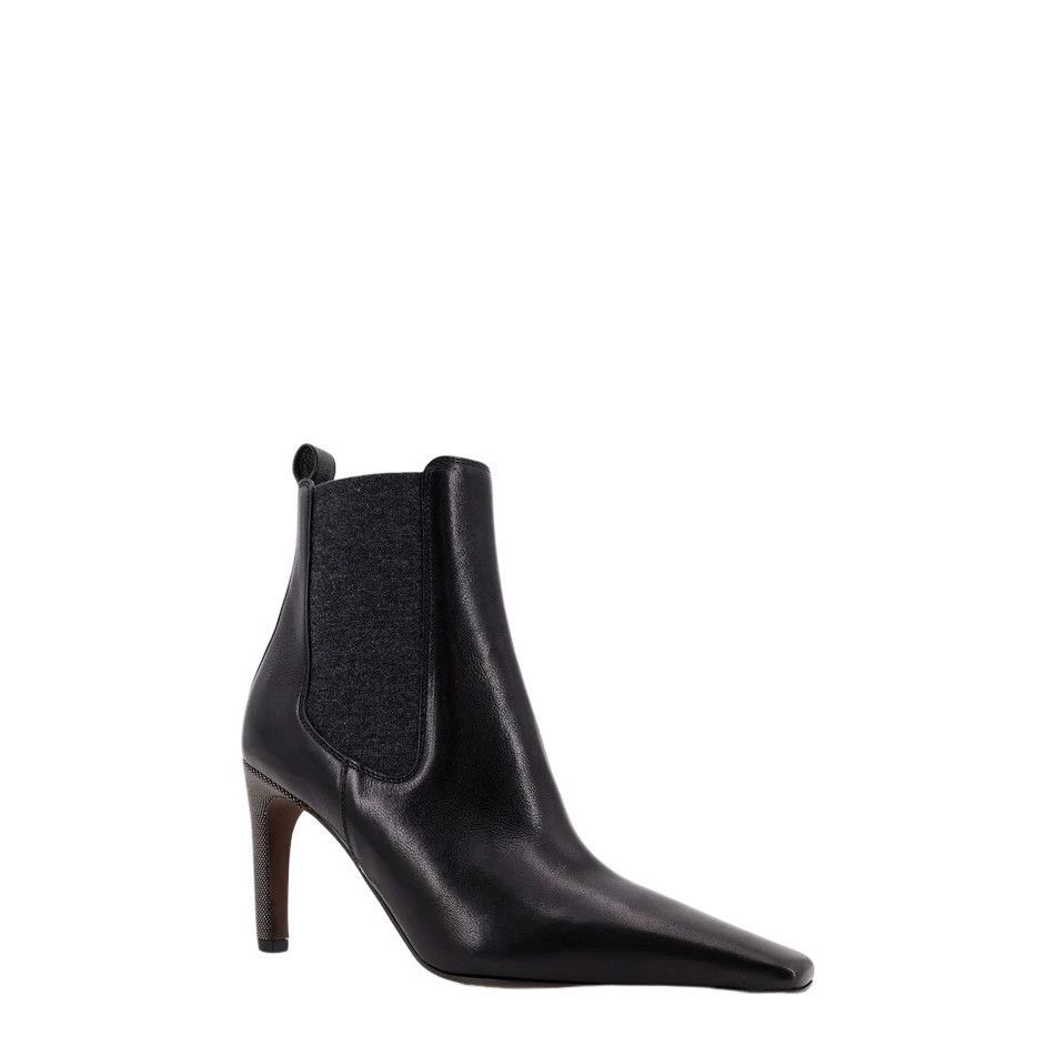 Brunello Cucinelli BRUNELLO CUCINELLI Black 80mm Ankle Boots New & Authentic (W Size US 8 / IT 38 - 2 Thumbnail