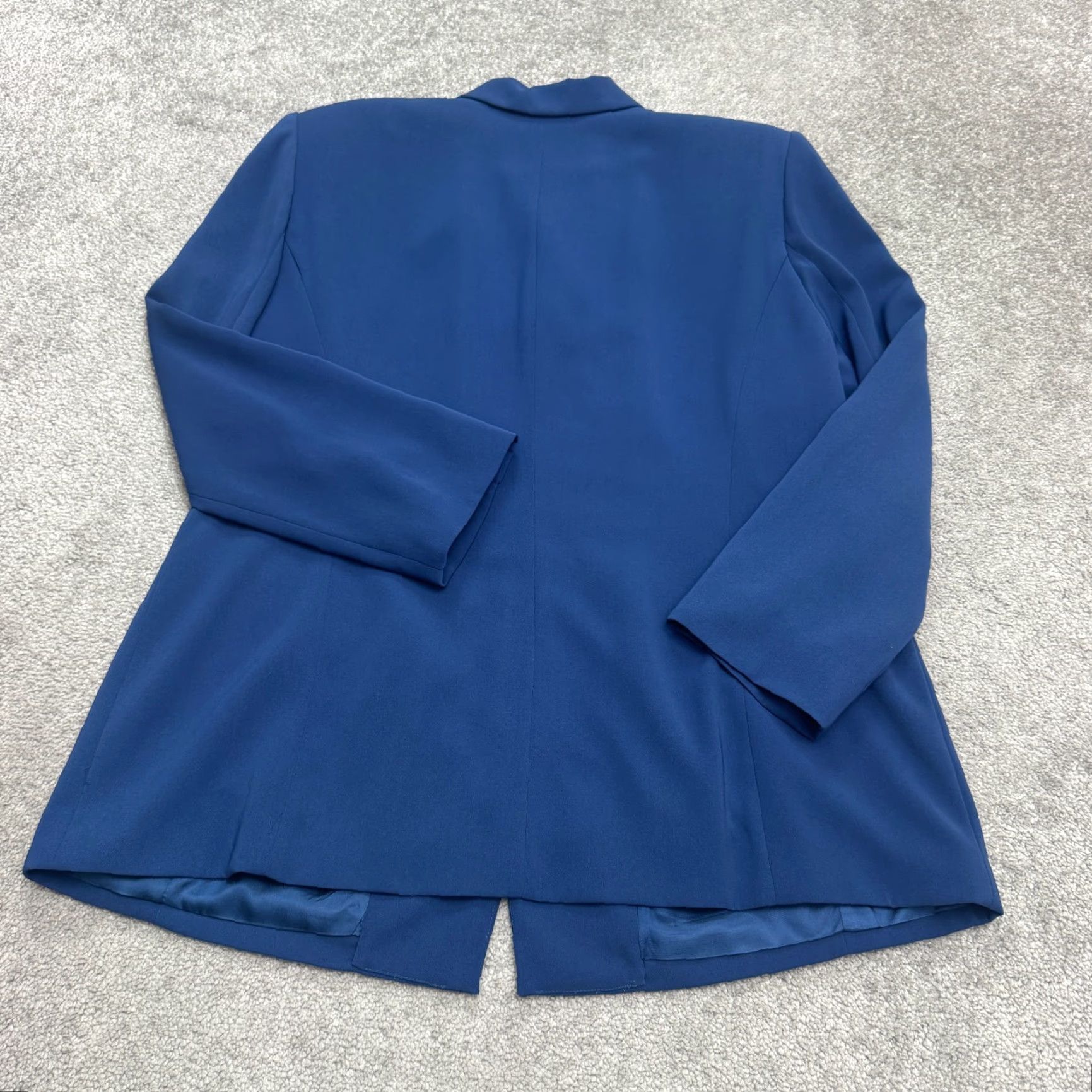 Vintage VINTAGE Rena Rowan 2Pc Set Jacket Skirt Womens 14P Blue 90s Classic How to Size 36" / US 14 / IT 50 - 3 Thumbnail