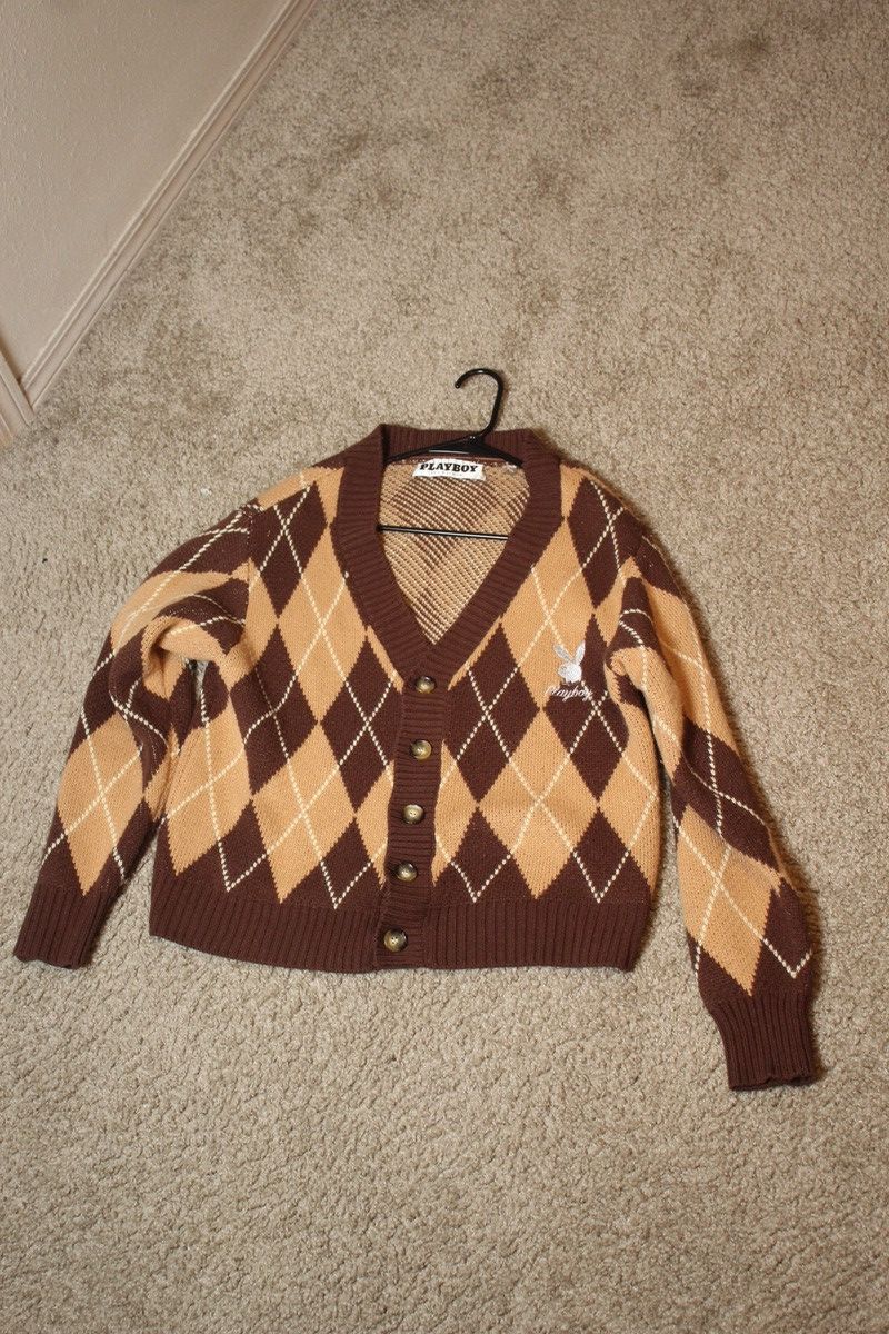 Playboy Vintage Brown Playboy cardigan Size US S / EU 44-46 / 1 - 1 Thumbnail
