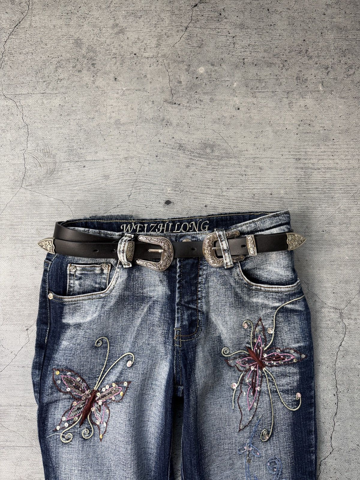 Japanese Brand 00’s NUMBER NINE STYLE STAR LEATHER RARE Y2K BELT VINTAGE Size ONE SIZE - 2 Thumbnail