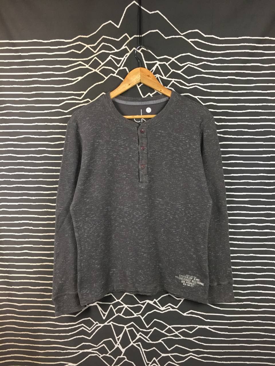 Calvin Klein Calvin Klein Jeans CK One Waffle Knit Longsleeve Henley Tee Size US M / EU 48-50 / 2 - 2 Thumbnail