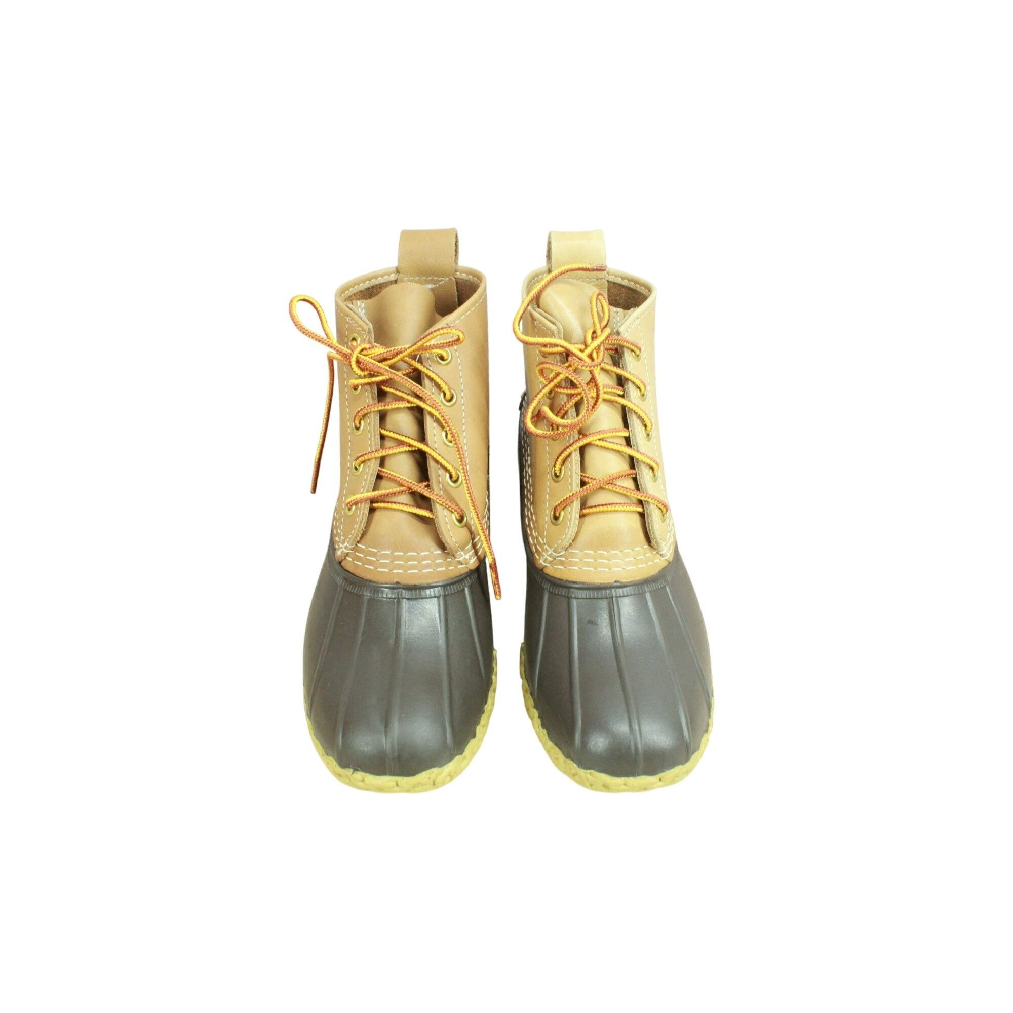 L.L. Bean LL Bean Brown Leather Lace Up Ankle Duck Boots Size US 6 / IT 36 - 5 Thumbnail