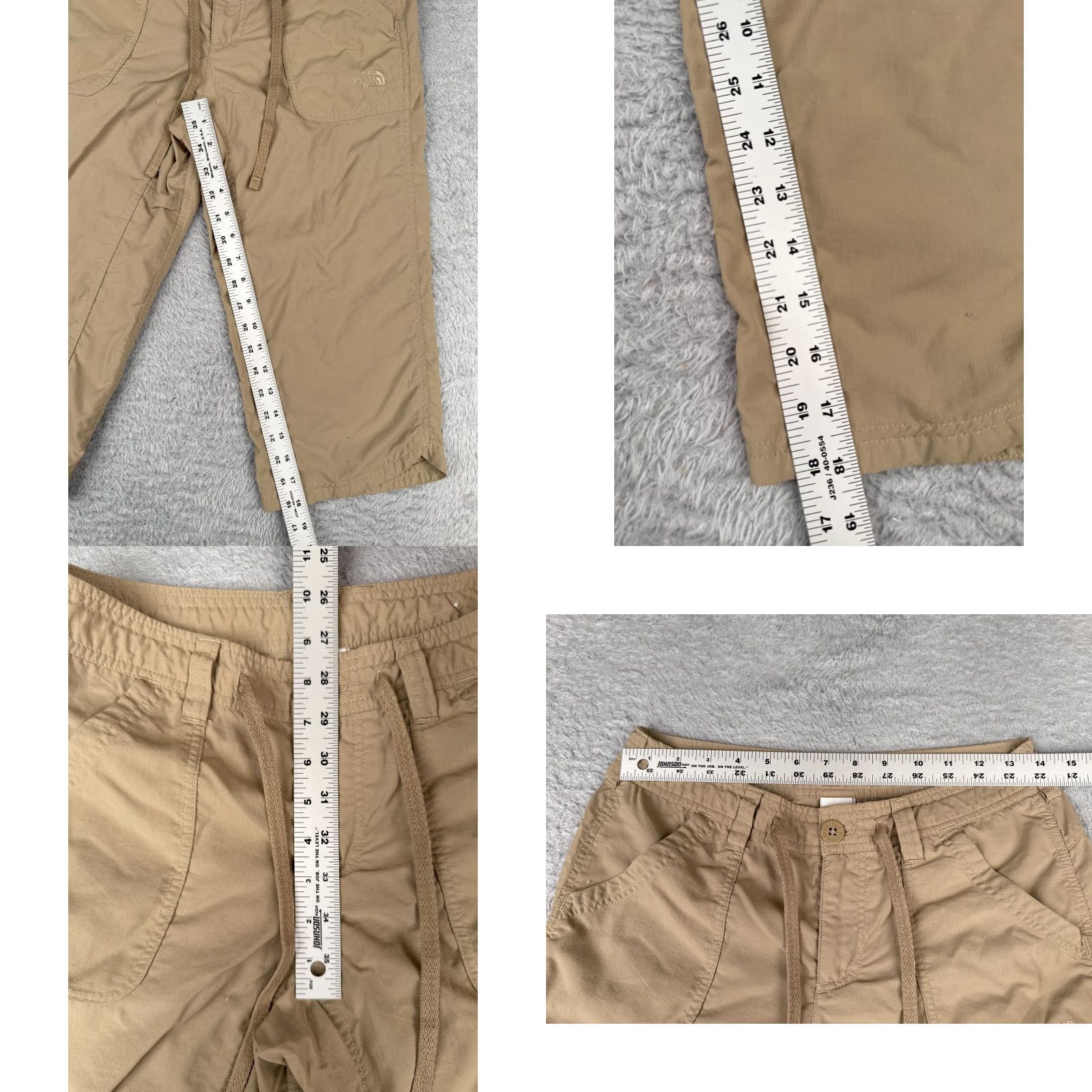 The North Face VINTAGE The North Face Women's Shorts Capri 4 Beige Cotton Activewear Hiking Camping 18in Inseam Size 27" / US 4 / IT 40 - 8 Thumbnail