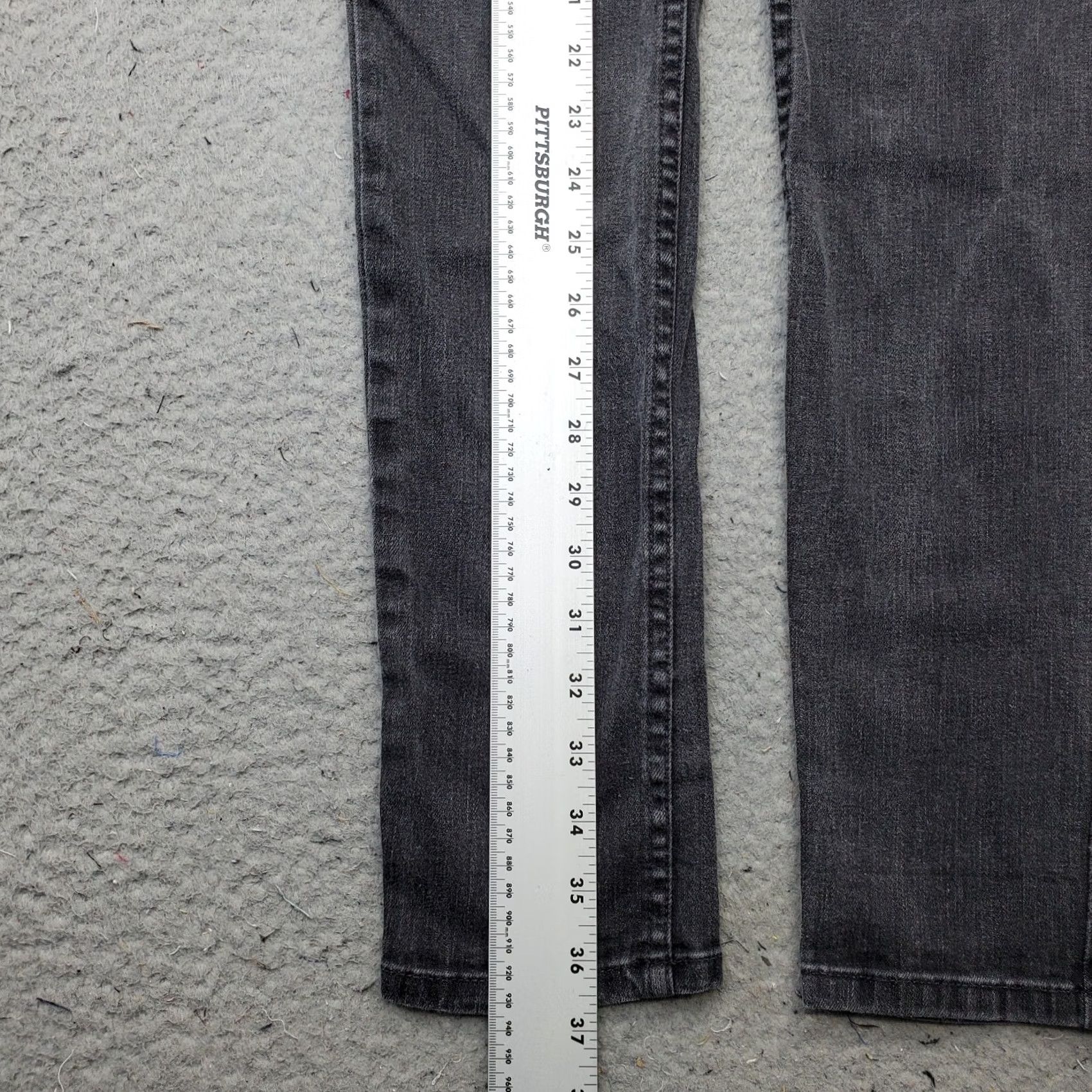 Armani Exchange AX Armani Exchange Jeans Womens 0R Gray Denim Stretch Slim Fit Straight Leg Jeans Size 25" / US 0 / IT 36 - 3 Thumbnail