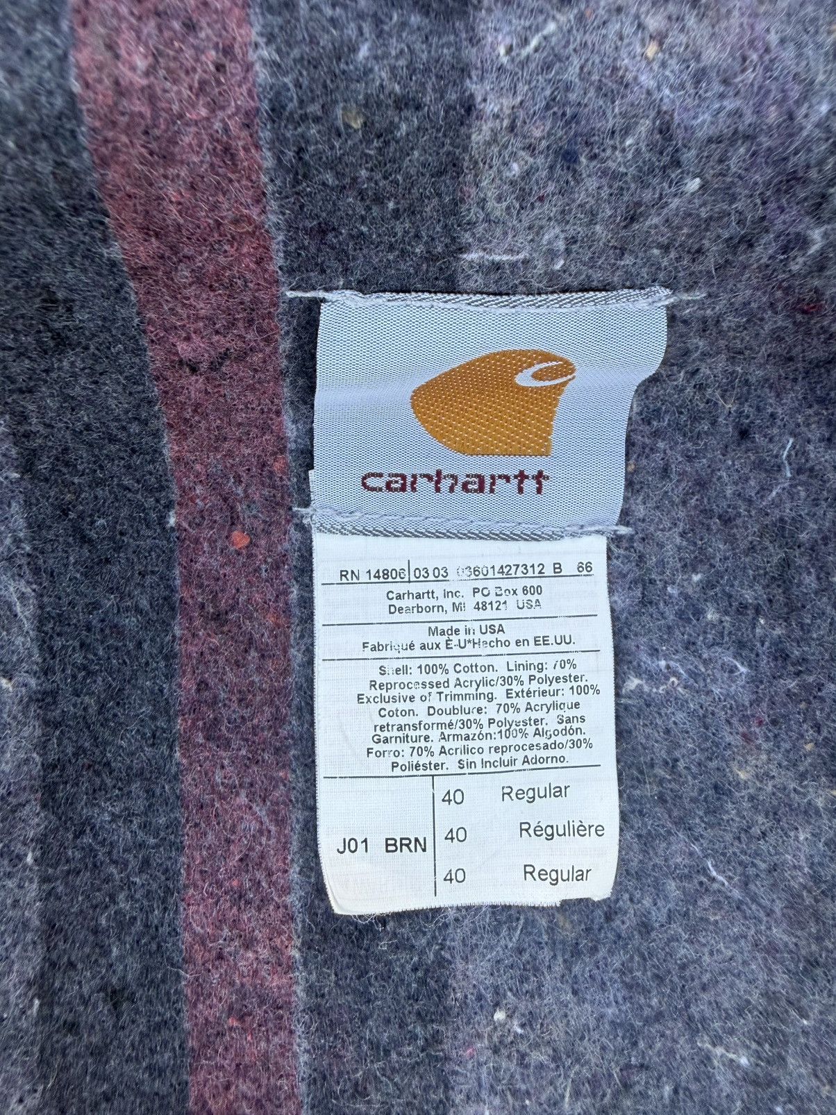 Carhartt Vinage Carhartt Detroit Jacket J01 DESERT FIRE SAFETY Size US M / EU 48-50 / 2 - 6 Thumbnail