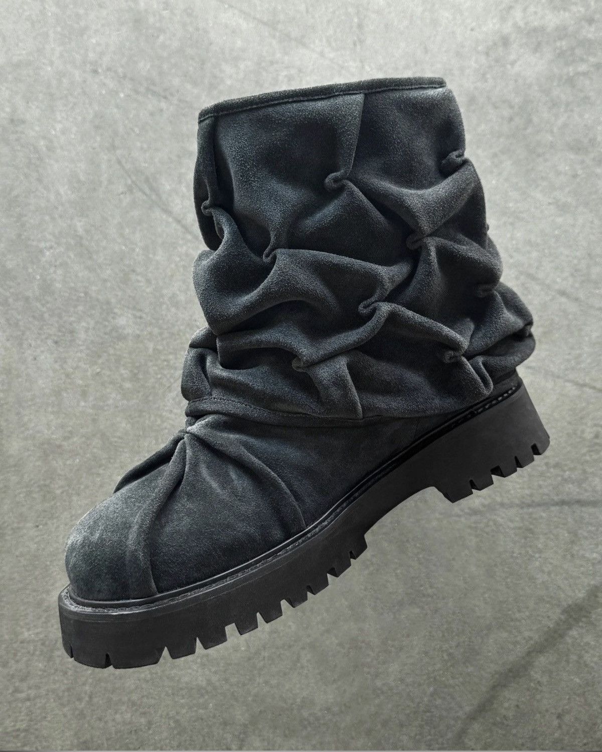 Bad Son Badson Pinch Boot Dark Grey Suede Size US 12 / EU 45 - 3 Thumbnail