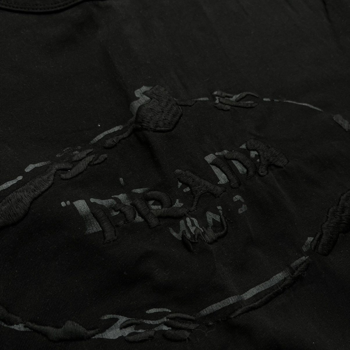 Prada Prada Girocollo ricamo nero M/C logo black tshirt Size US M / EU 48-50 / 2 - 7 Thumbnail