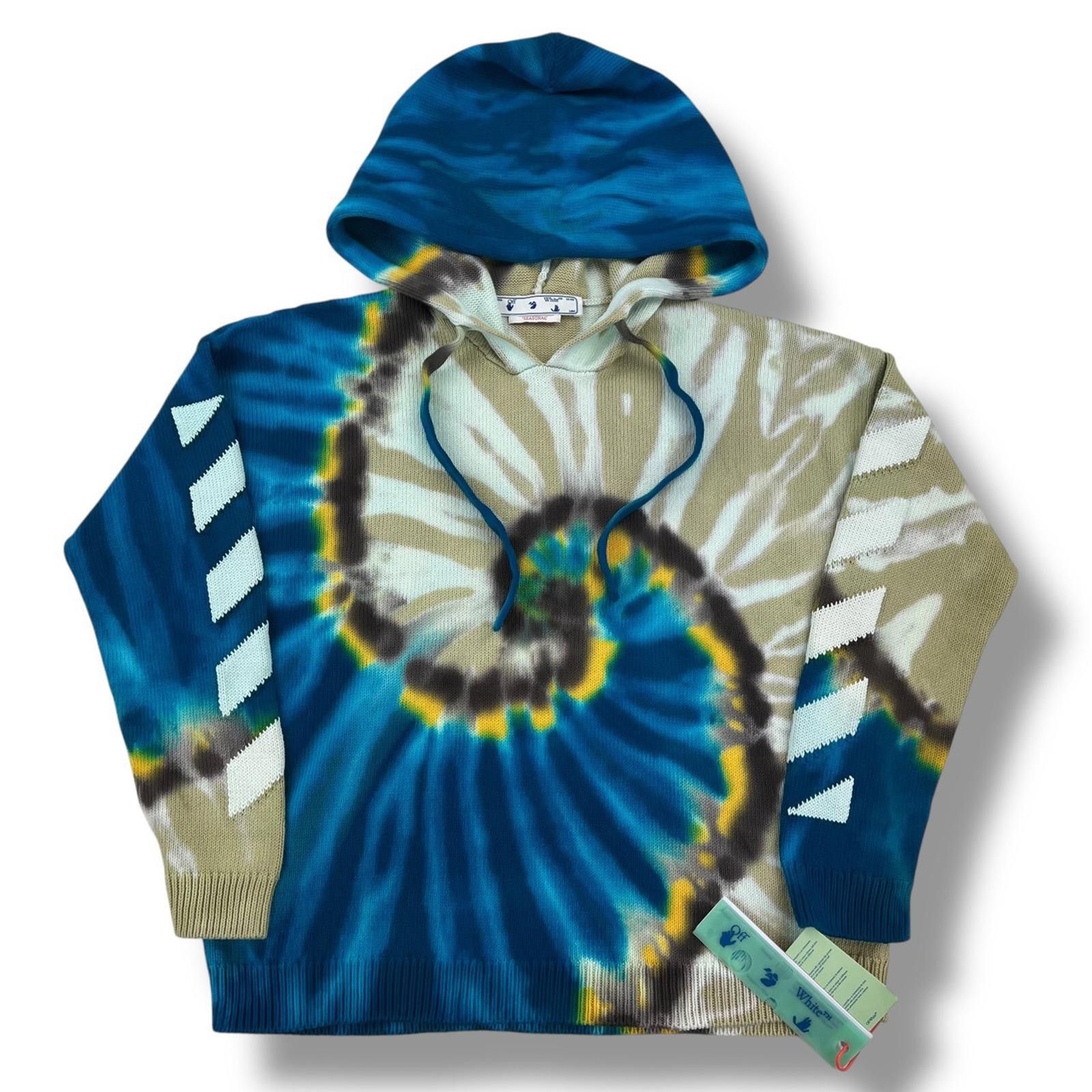Off-White Off-White Arrows Tie Dye Knitted Hoodie Size US L / EU 52-54 / 3 - 2 Thumbnail