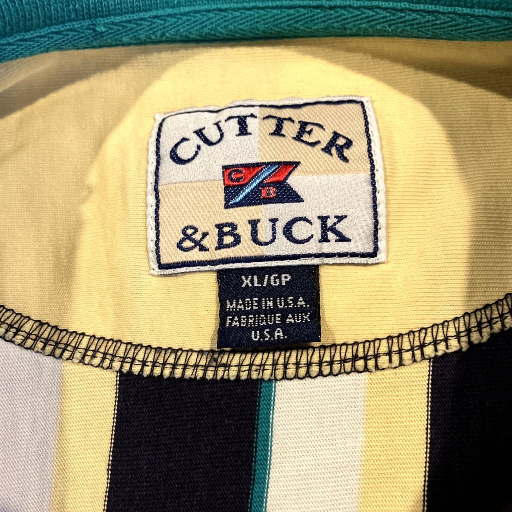 Cutter & Buck VINTAGE Cutter & Buck Golf Polo Mens XL Blue Striped Collared Short Sleeve Las Vegas Hilton Country Club Casino All? Size US XL / EU 56 / 4 - 3 Thumbnail