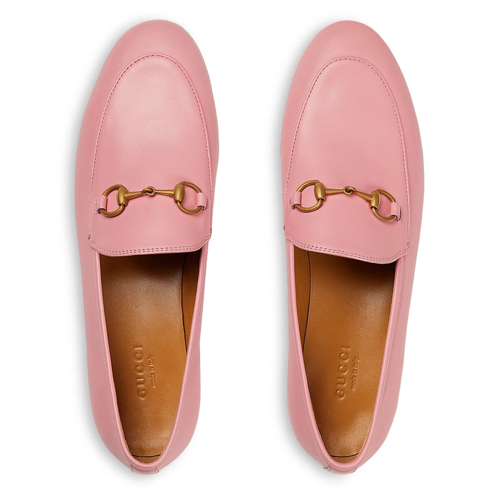 Gucci Gucci Jordaan Butterfly Pink Leather Gold Horsebit Mule Size US 12 / IT 42 - 10 Thumbnail