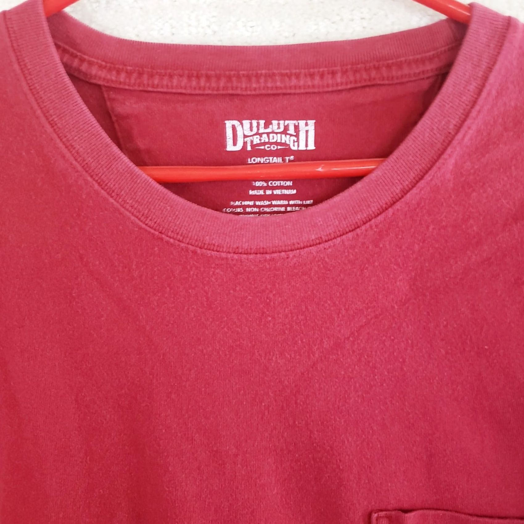 Vintage Duluth Tee Mens XL Red Longtail Men Cotton Crew Long Sleeve Relaxed Size US XL / EU 56 / 4 - 5 Thumbnail