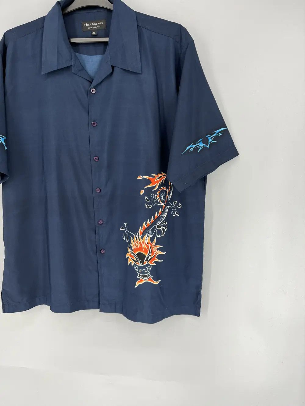 Other Vintage 90s Japanese Dragon Crazy Hawaiian Shirt Size US XL / EU 56 / 4 - 6 Thumbnail
