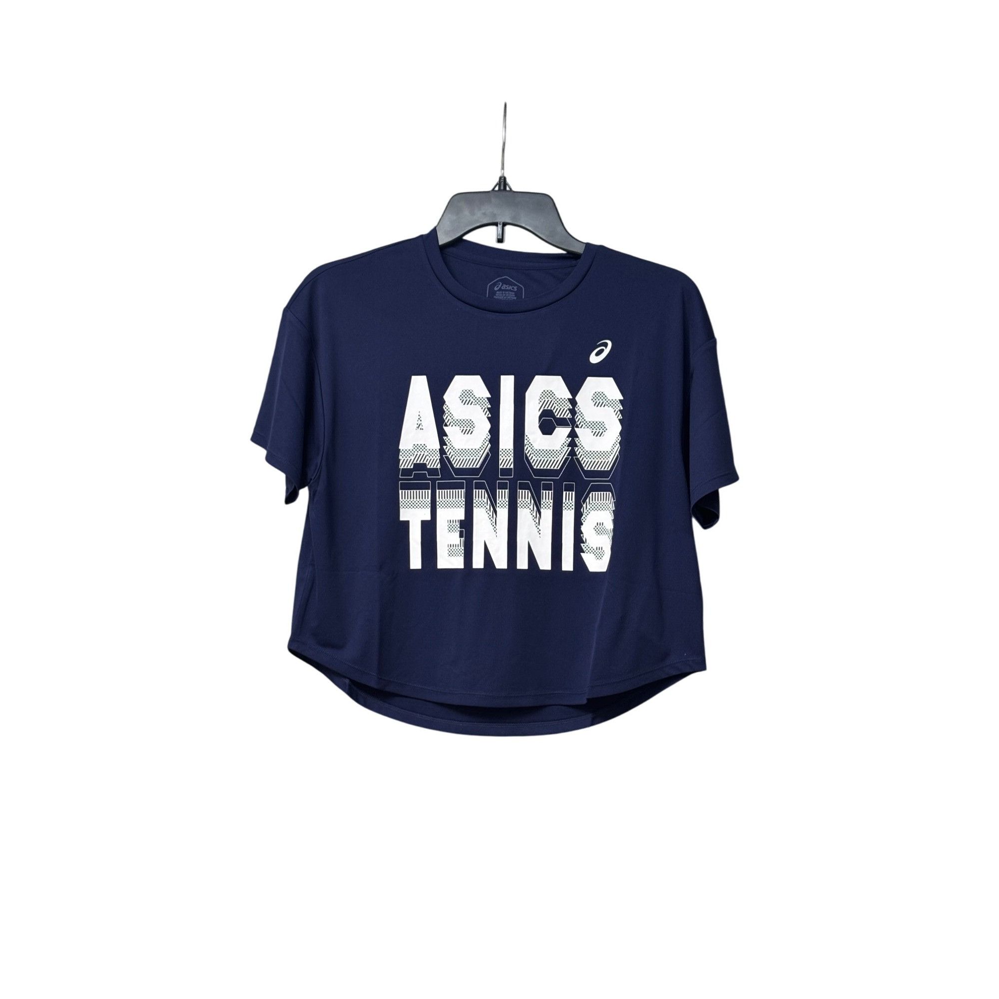 Asics ASICS Women's Court Graphic Cropped Tennis Tee, Navy, S Size S / US 4 / IT 40 - 11 Thumbnail