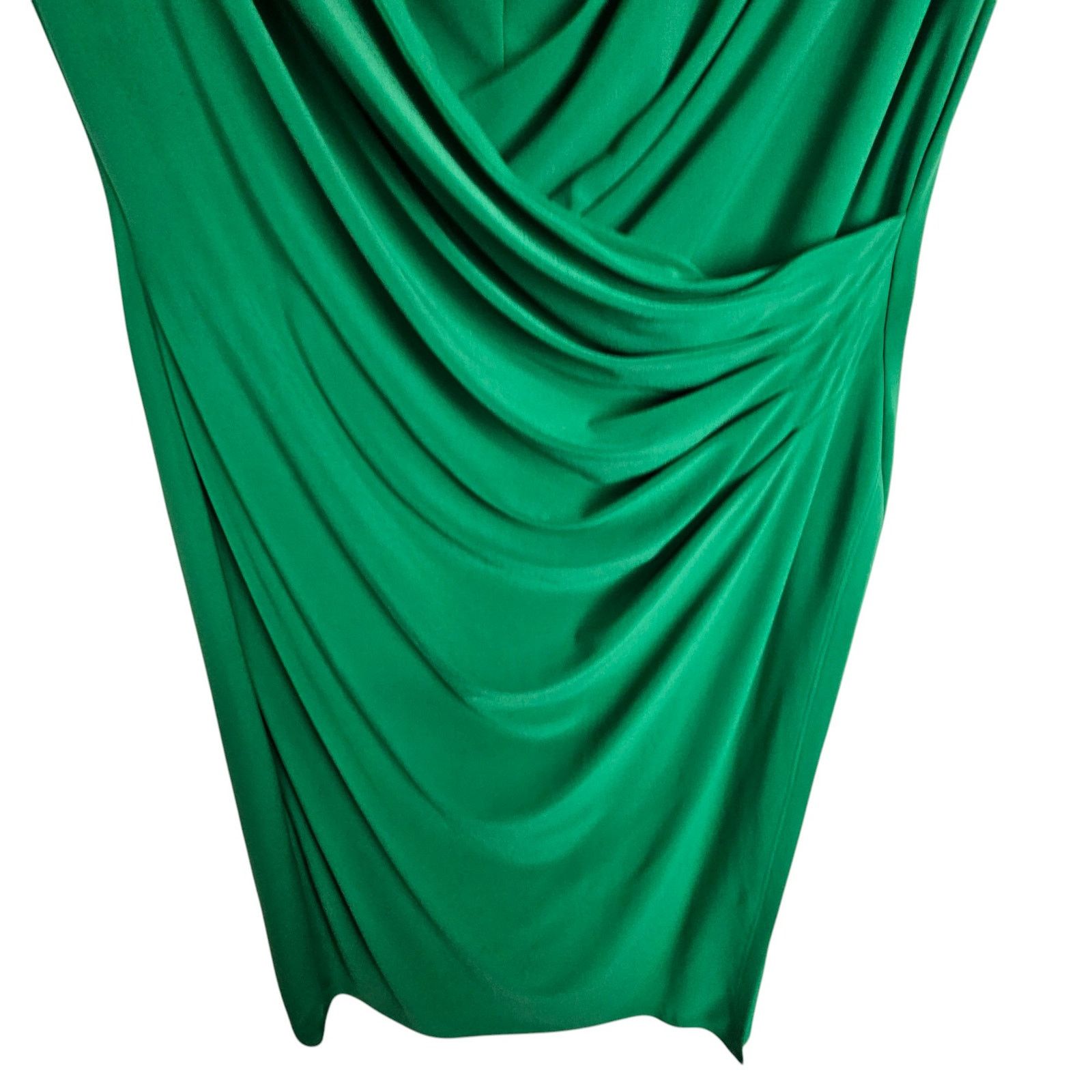 Lauren Ralph Lauren Lauren Ralph Lauren Womens Ruched Surplice Sheath Dress 8 Size M / US 6-8 / IT 42-44 - 3 Thumbnail