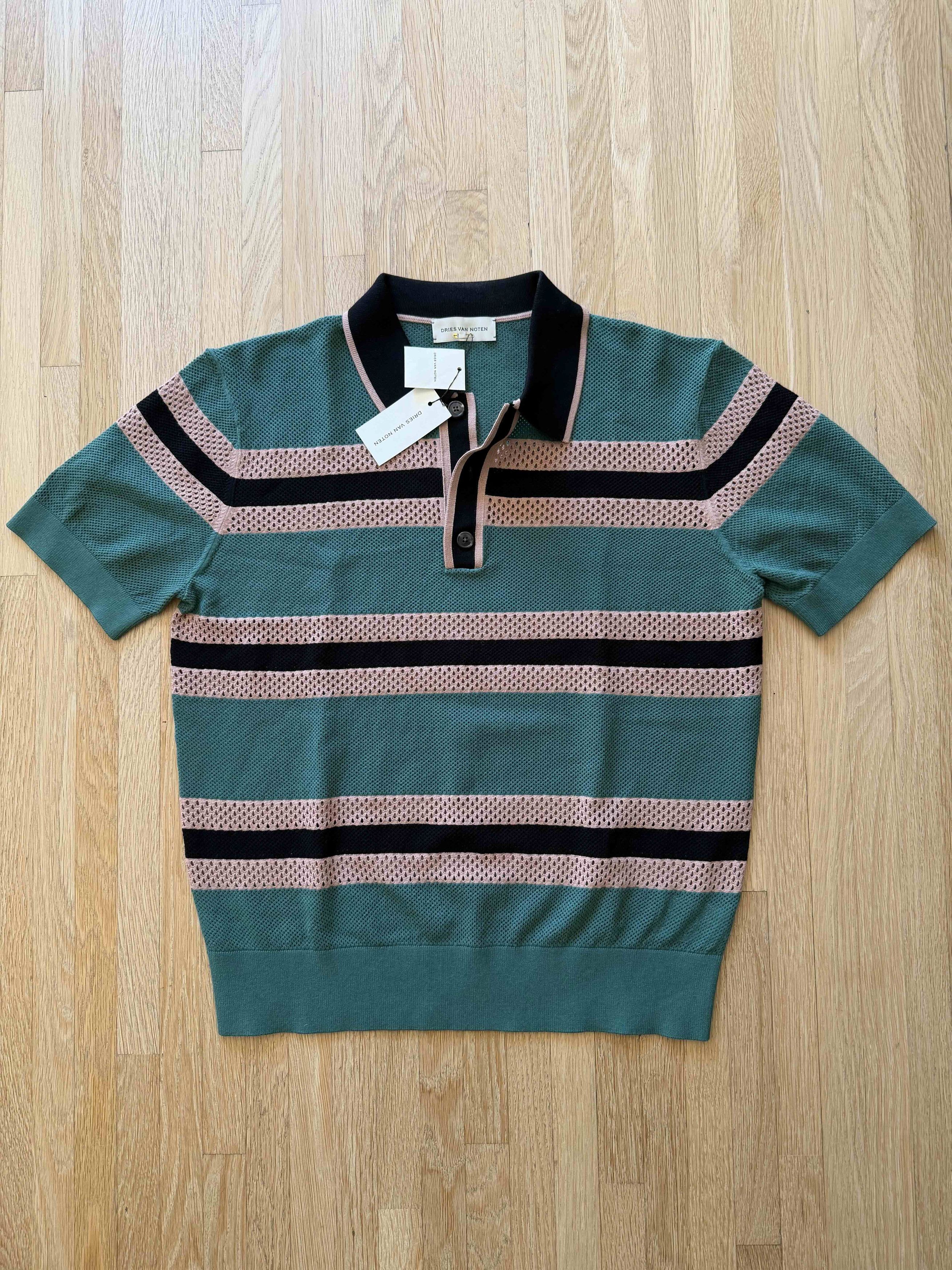Dries Van Noten Striped Polo Shirt Size US L / EU 52-54 / 3 - 1 Thumbnail