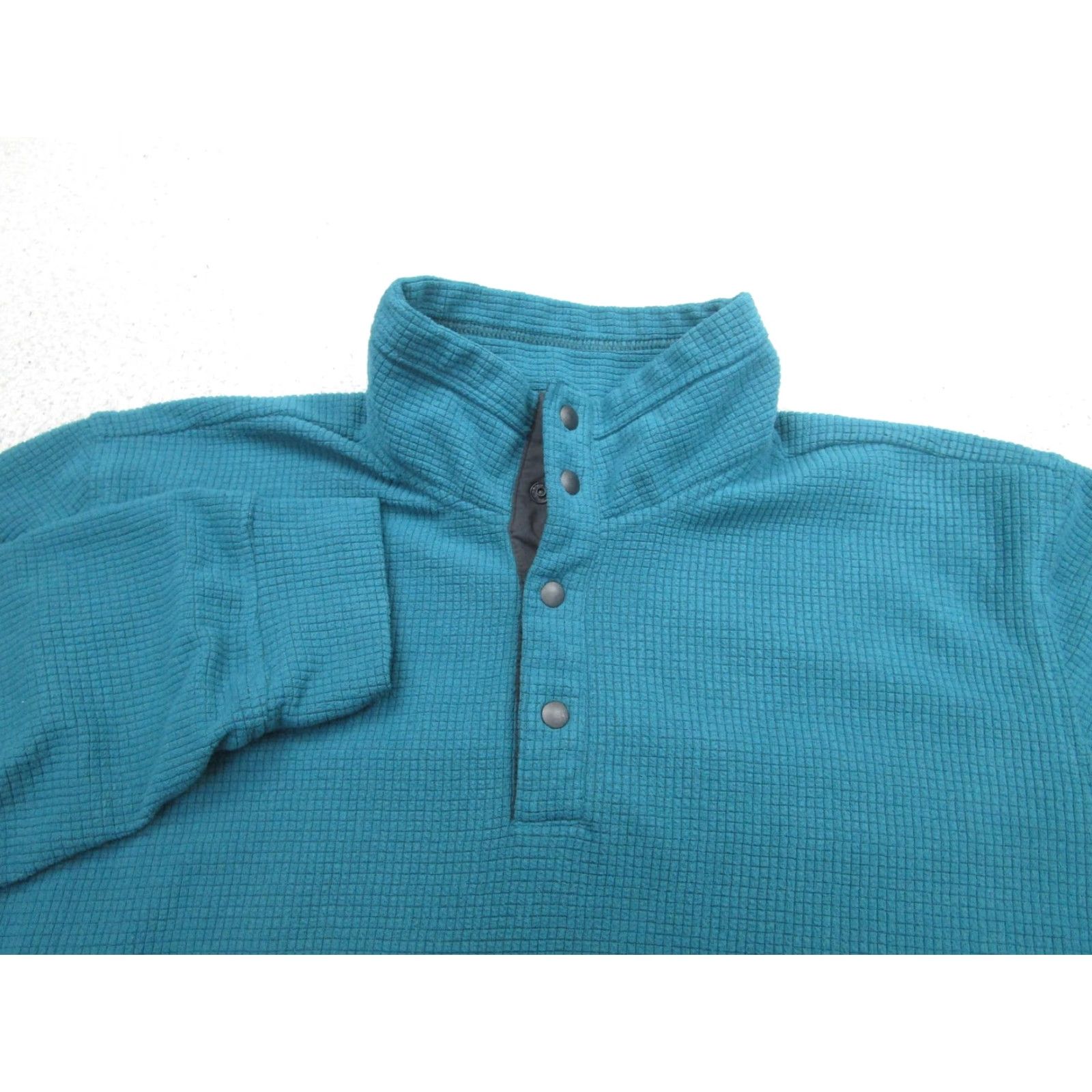 Outdoor Research Outdoor Research Pullover Mens XL Blue Black Waffle Fleece Hiking Snap Neck Size US XL / EU 56 / 4 - 3 Thumbnail