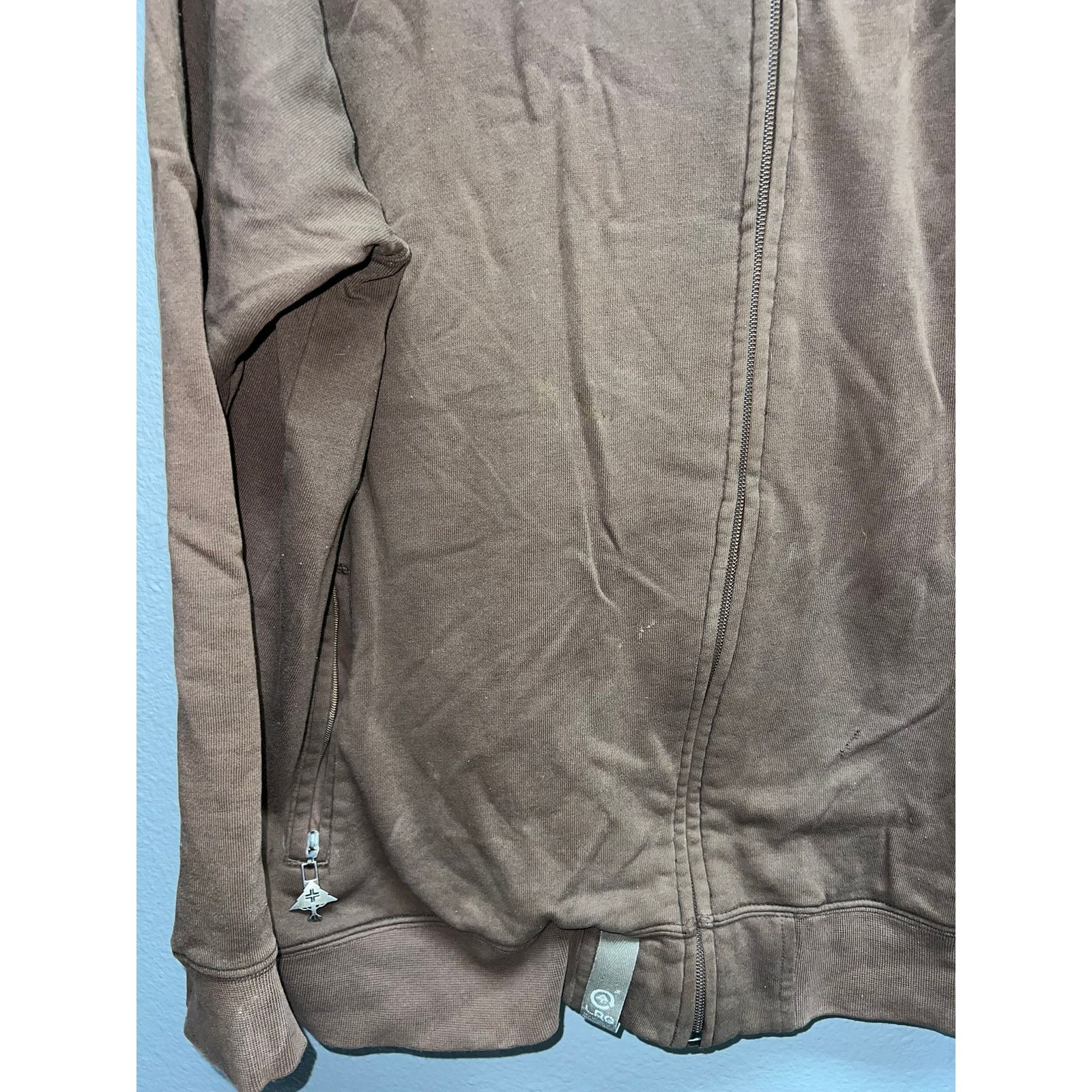 Vintage Y2K LRG Brown Hoodie Full Zip Lifted Research 2000s Size XL Size US XL / EU 56 / 4 - 5 Thumbnail