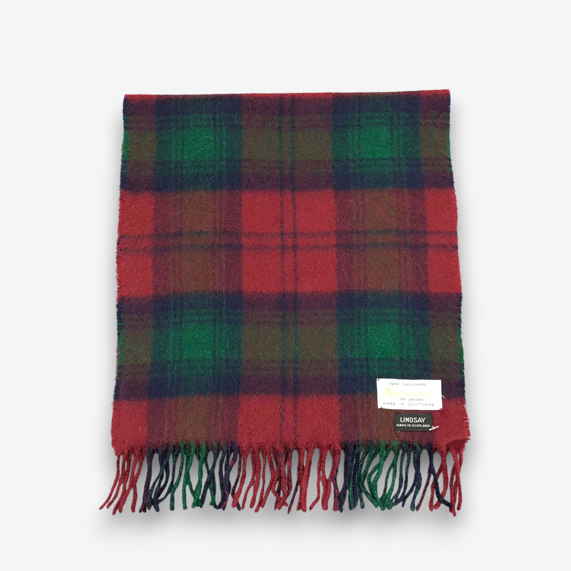 Aquascutum Vintage Aquascutum Scarf Muffler Scotish Tartan Wool Scarves Size ONE SIZE - 2 Thumbnail