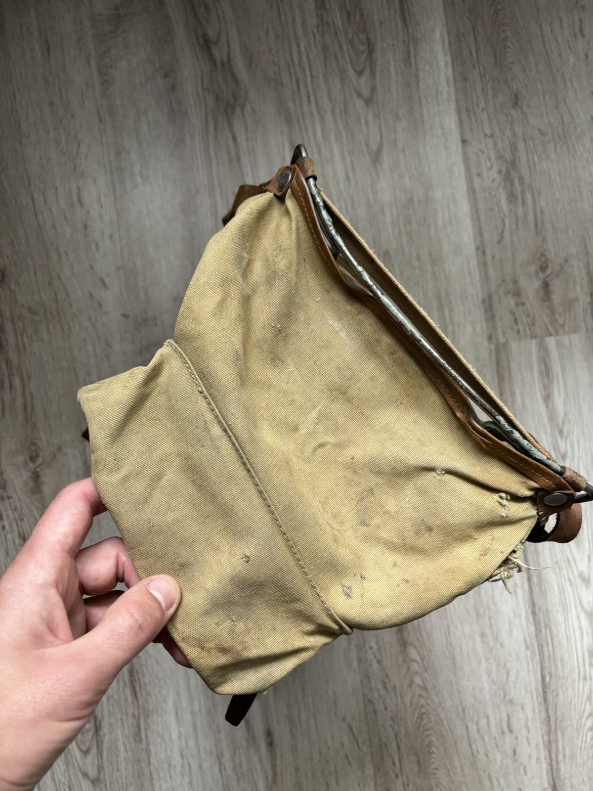 Other Vintage German Canvas & Leather Small Daypack 1950s–1970s Size ONE SIZE - 4 Thumbnail