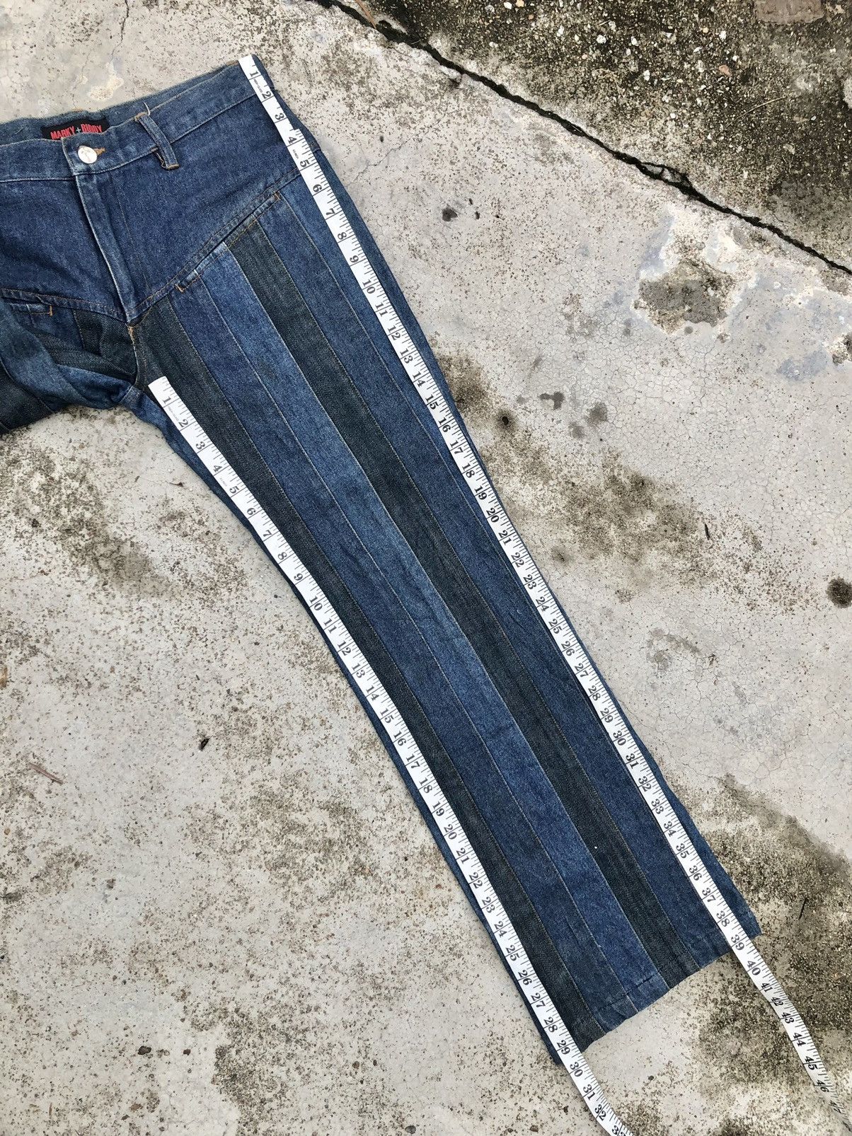 Hypebeast FLARE RECONSTRUCTED MARKY + BUDDY HOMME JEANS Size US 31 - 13 Thumbnail