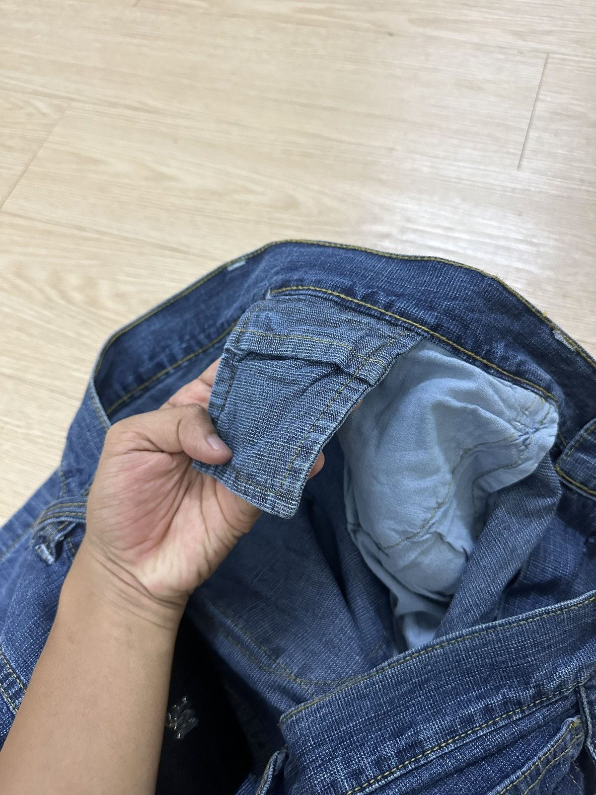 Makaveli × Vintage Rare And Beautiful Vintage Tupac Makaveli Baggy Jorts Denim Size US 40 / EU 56 - 8 Thumbnail