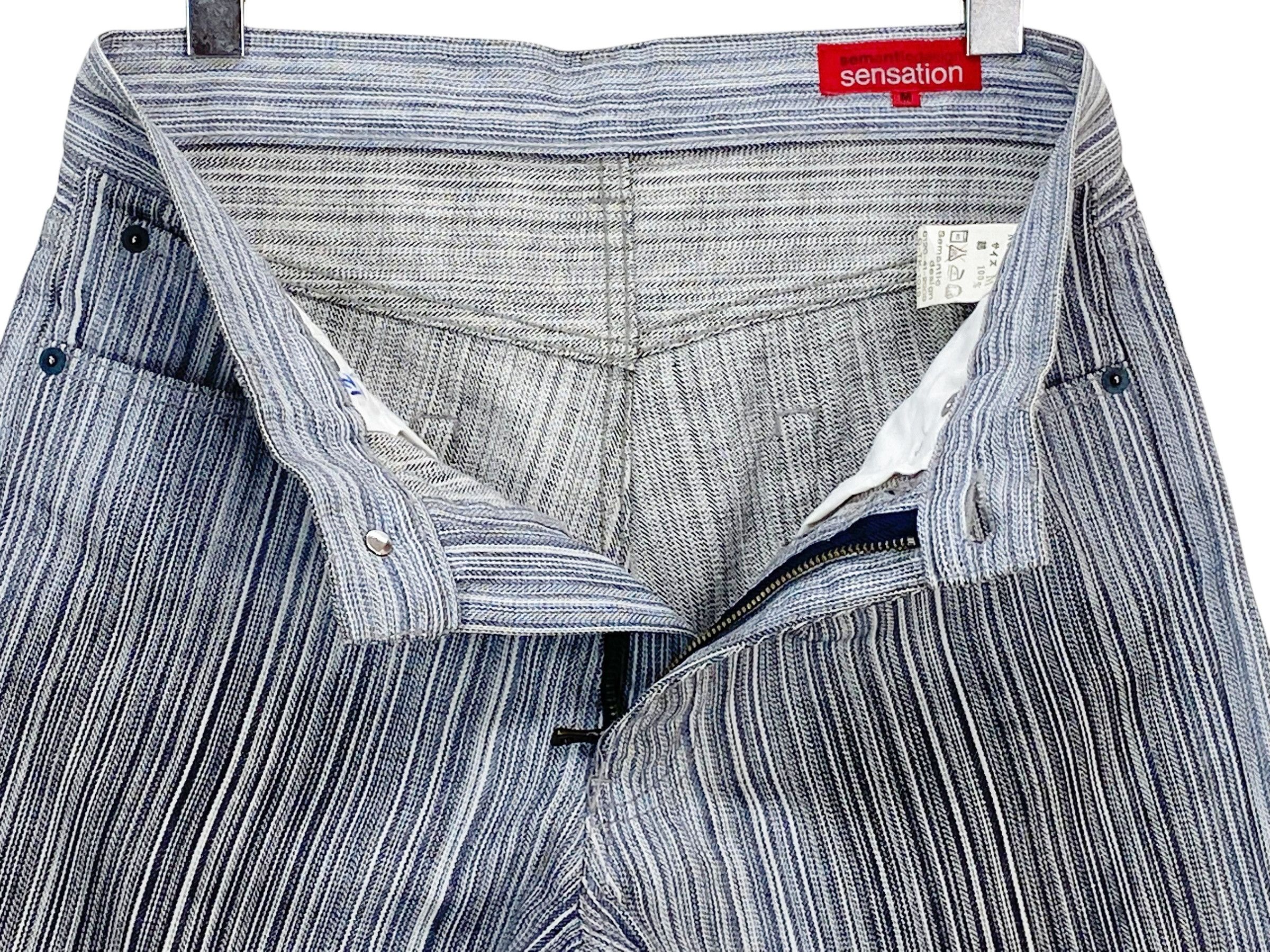 Japanese Brand Semantic Design Stripes Punk Denim Jeans Japanese Brand Size US 29 - 7 Thumbnail