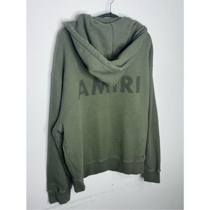 Amiri Amiri Stencil Logo Green Hoodie Sweatshirt Men’s L Size US L / EU 52-54 / 3 - 3 Thumbnail