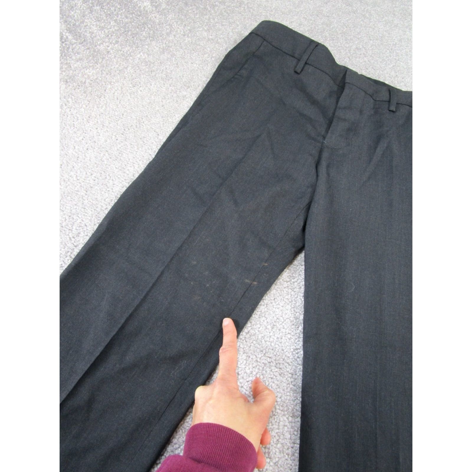 Bonobos Bonobos Dress Pants Mens 29 Dark Gray Wool Tailored Fit Slacks 29X37 90s Preppy USA Mens Size US 29 - 3 Thumbnail