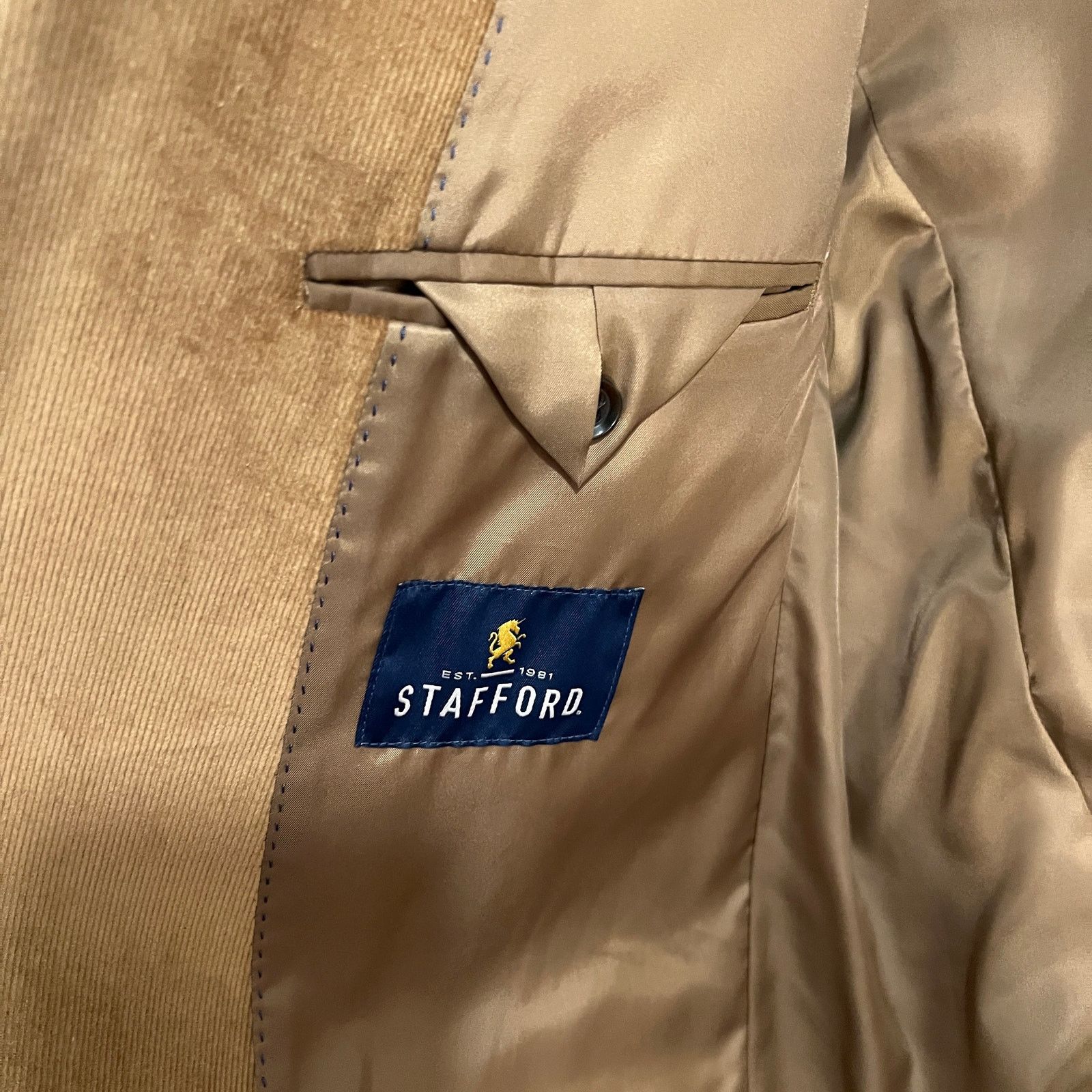 Other Stafford Corduroy Mens Stretch Fabric Regular Fit Corduroy Size 48L - 14 Thumbnail