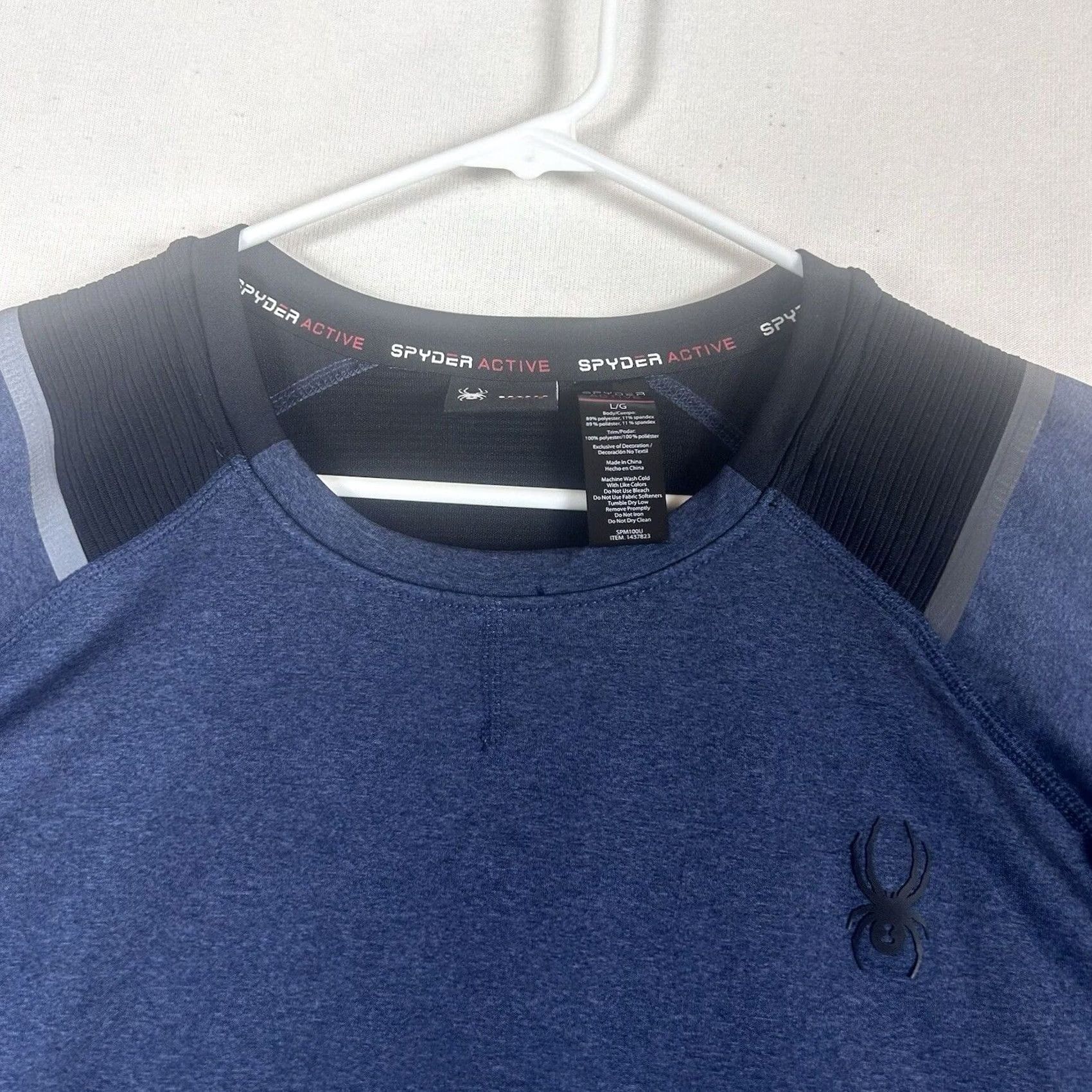 Spyder Spyder T-Shirt Men L Long Sleeve Crew Neck Blue Activewear ProWeb Microfleece Logo Size US L / EU 52-54 / 3 - 2 Thumbnail
