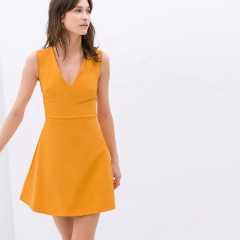 Zara Zara Cut Out Fit & Flare Mini Dress Size L Size L / US 10 / IT 46 - 1 Thumbnail