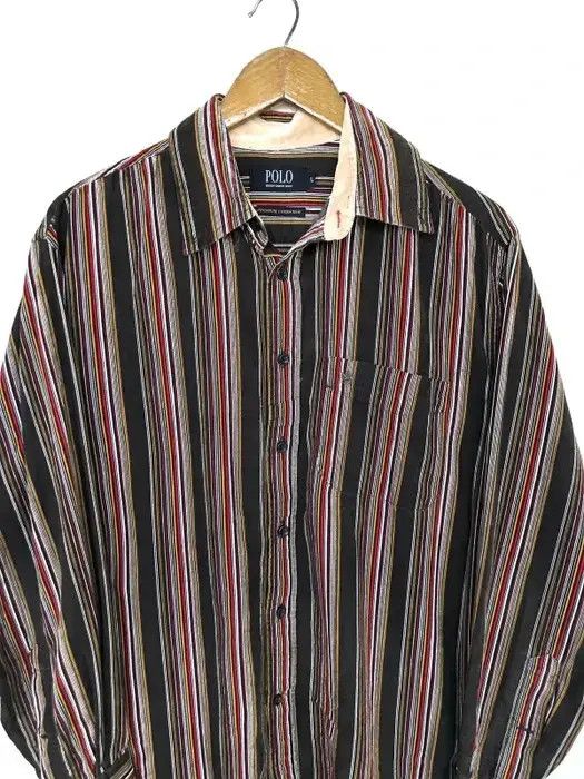 Vintage Vintage Polo British Striped Design Shirt Button Up Size US M / EU 48-50 / 2 - 2 Thumbnail