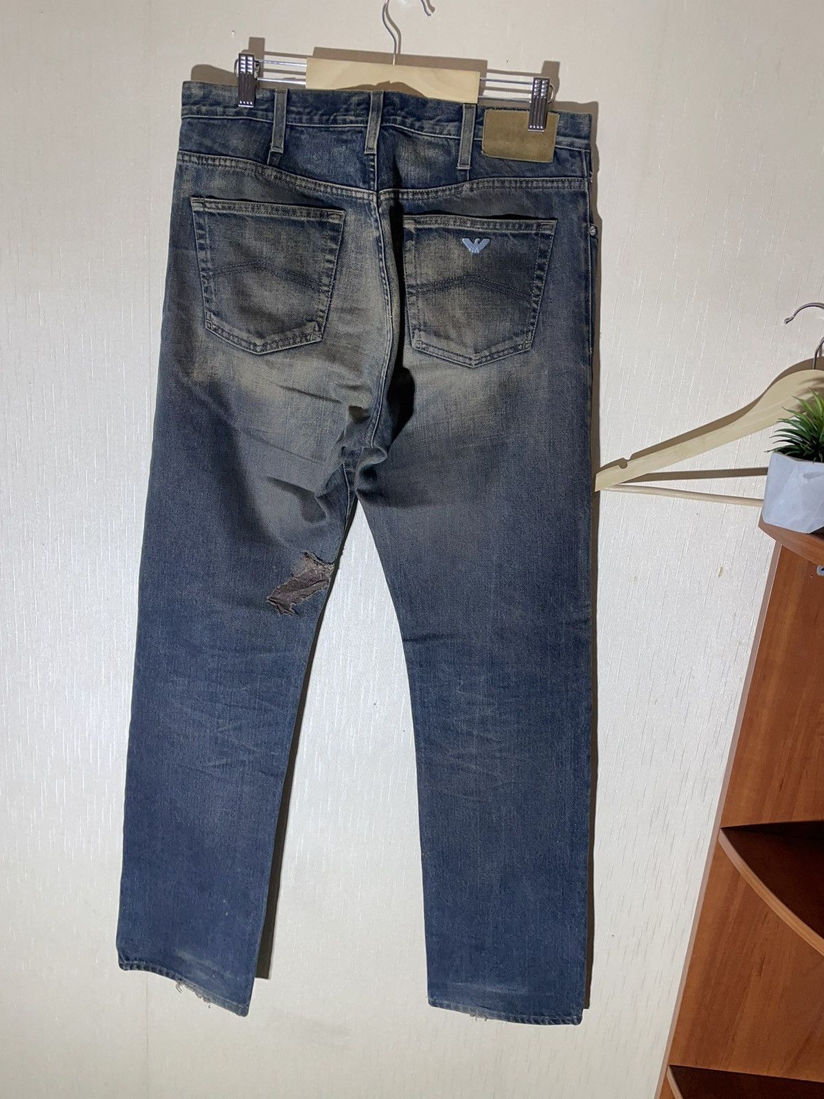 Armani × Japanese Brand × Vintage Armani Japanese vintage avantgarde denim jeans Size US 34 / EU 50 - 2 Thumbnail