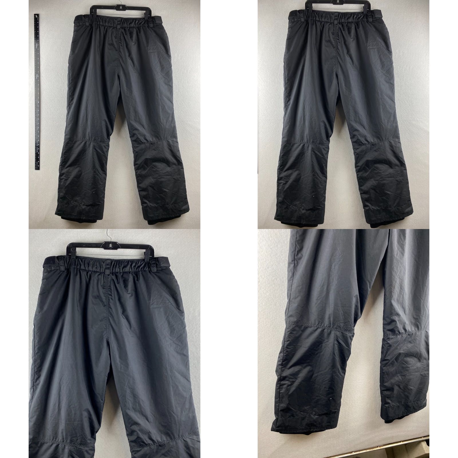 Vintage Outdoor Gear Snow Pants Mens 2XL Black Zip Pockets Adjustable Waist 42 x 32 Snowboarding Skiing Regular Mens Size US 39 - 10 Thumbnail