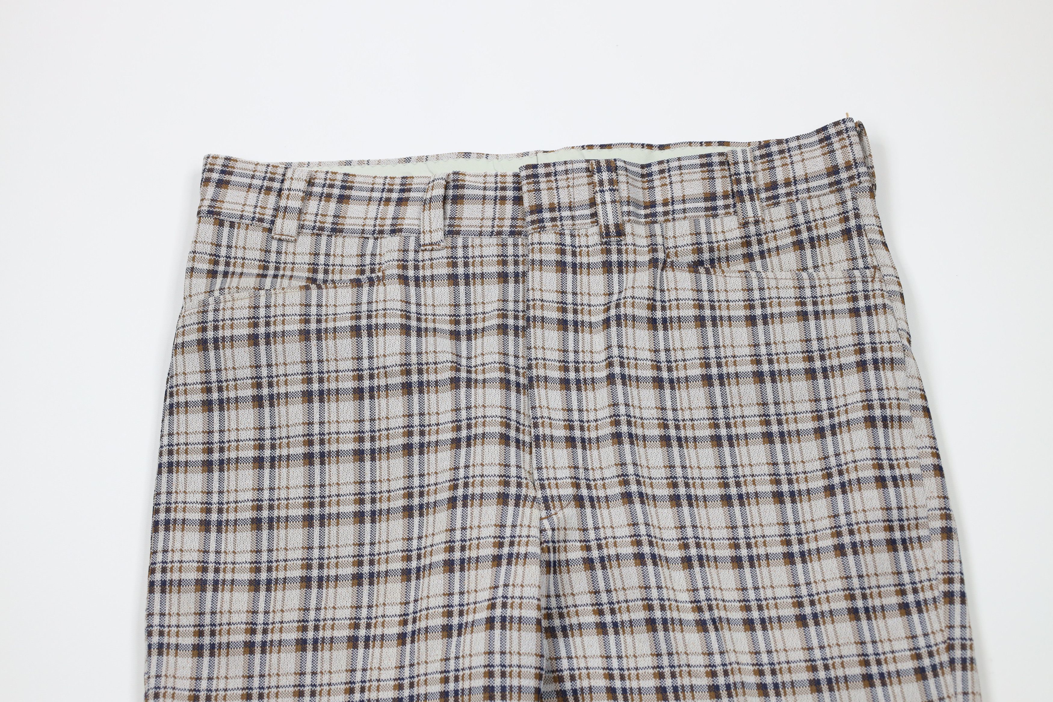 Vintage Vintage 60s 70s Streetwear Wide Leg Bell Bottoms Pants Plaid Size US 38 / EU 54 - 2 Thumbnail