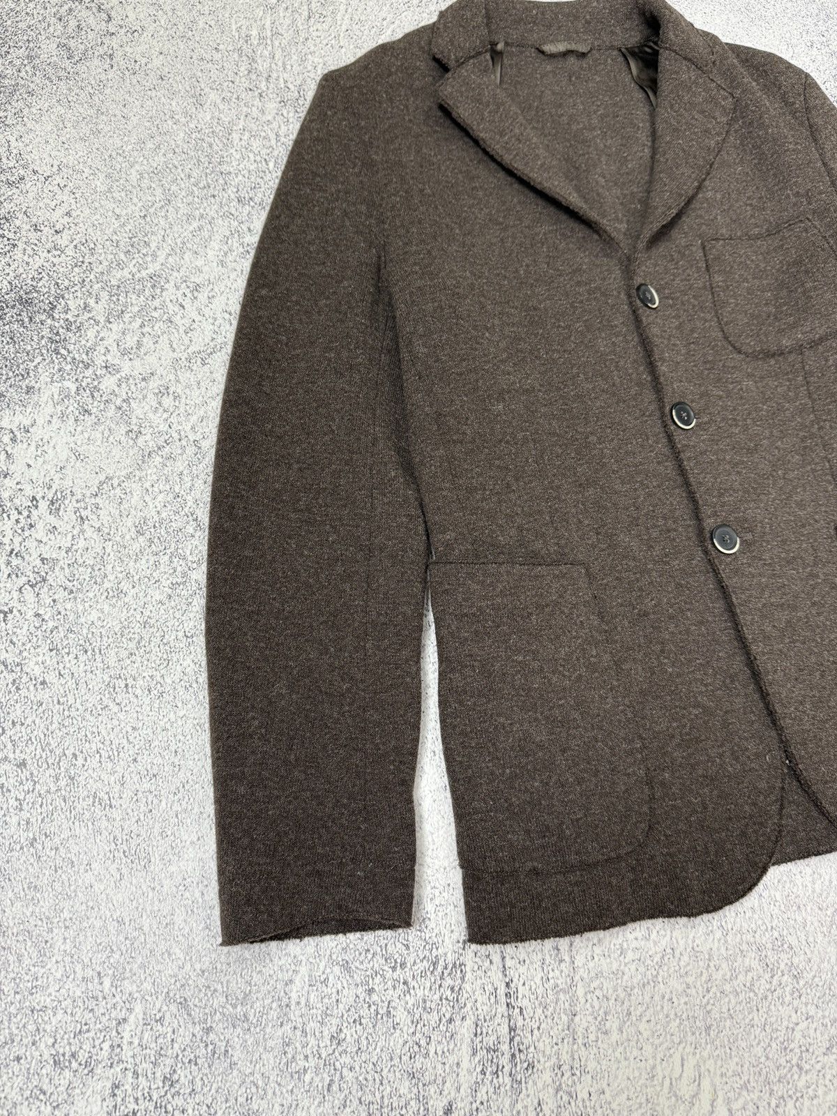 Barena Venezia Barena Venezia Unstructured Wool Knit Jacket Blazer Brown Size 48R - 2 Thumbnail