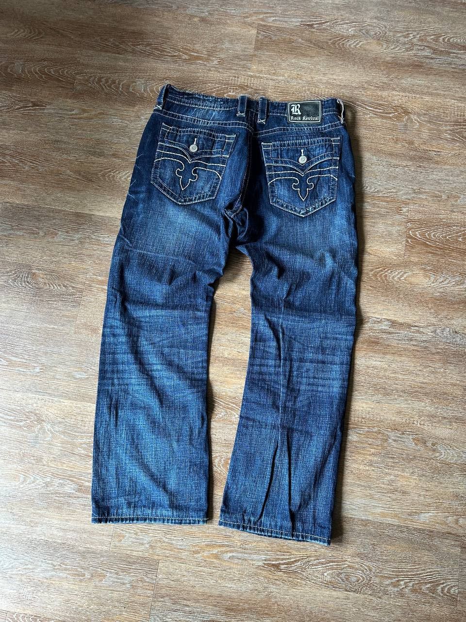 Vintage Rock Revival Layne Relaxet Straight Y2k Denim Pants