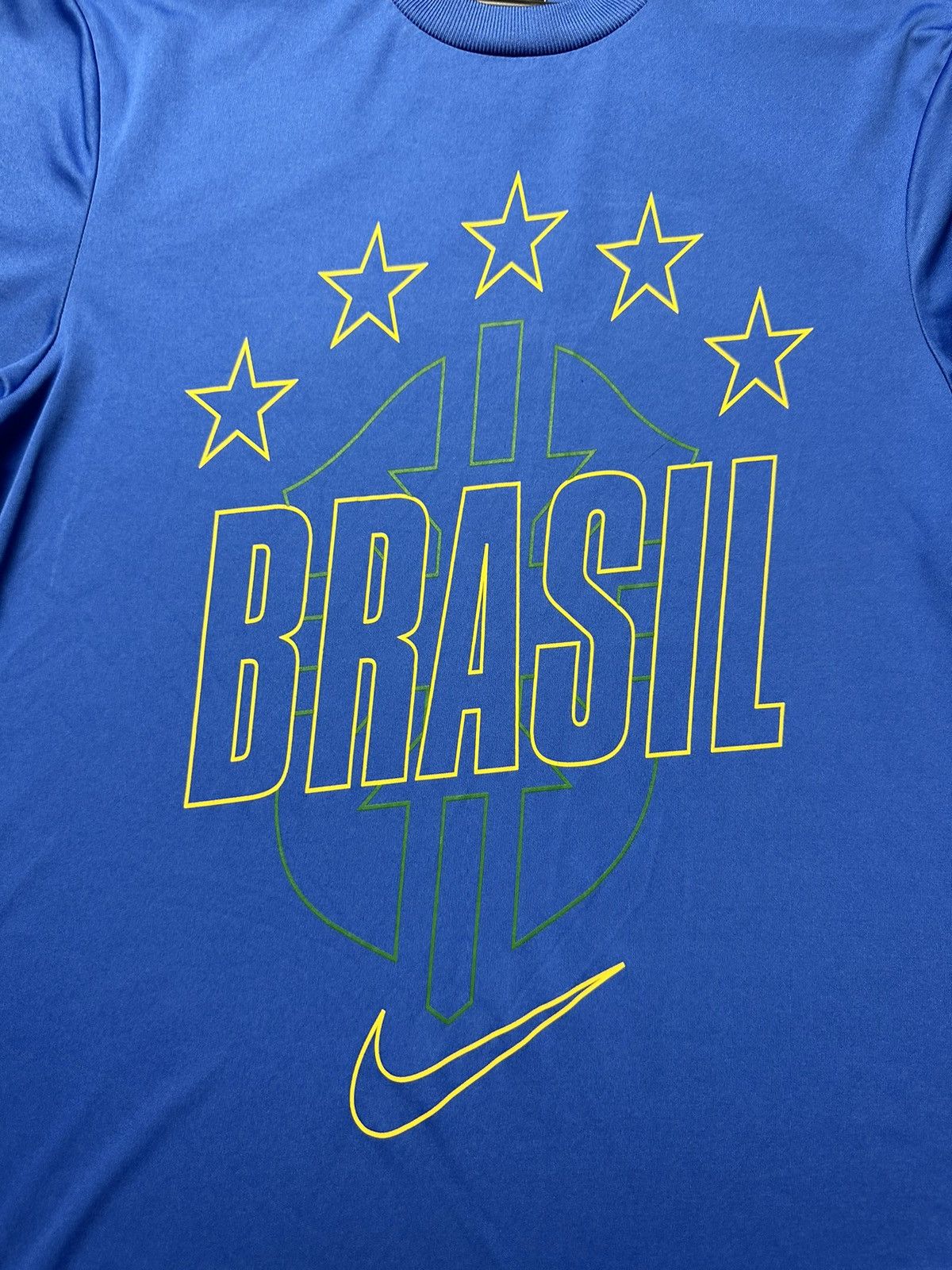 Nike × Vintage Vintage Nike Brazil tee jersey size M blue rare logo Brasil Size US M / EU 48-50 / 2 - 3 Thumbnail