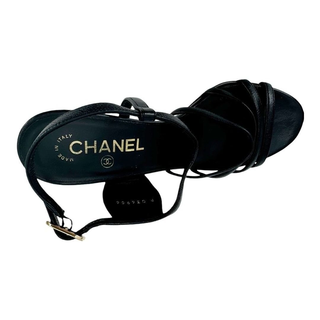 Chanel Chanel CC Logo Lambskin Slingback Sandal Heels Size US 6.5 / IT 36.5 - 12 Thumbnail