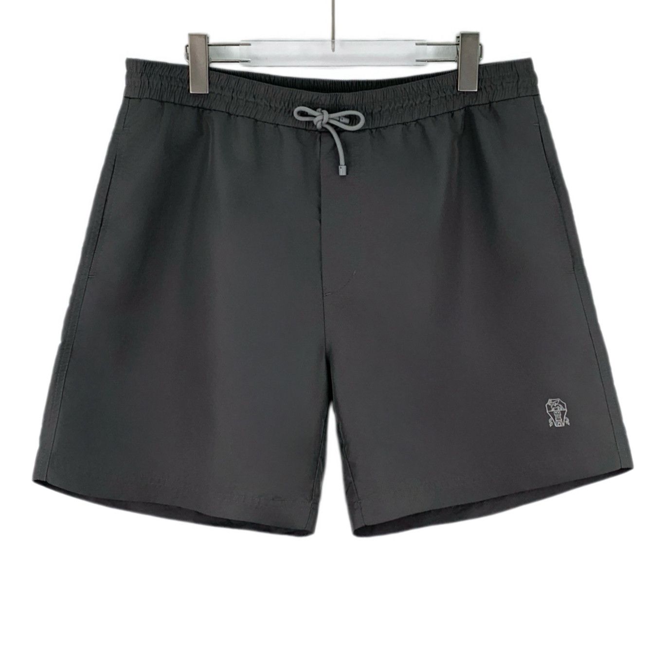 Brunello Cucinelli Brunello Cucinelli Logo Drawstring Shorts Dark Grey (XL) Size US 34 / EU 50 - 1 Thumbnail