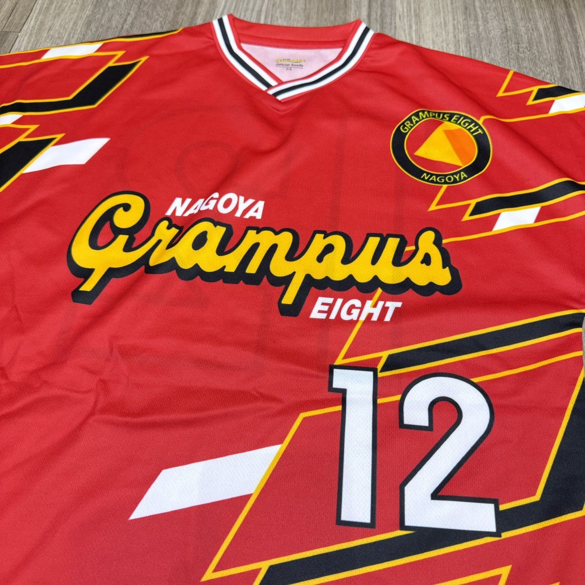 Japanese Brand Nagoya Grampus Eight 90s retro home shirt #12 Size US S / EU 44-46 / 1 - 3 Thumbnail