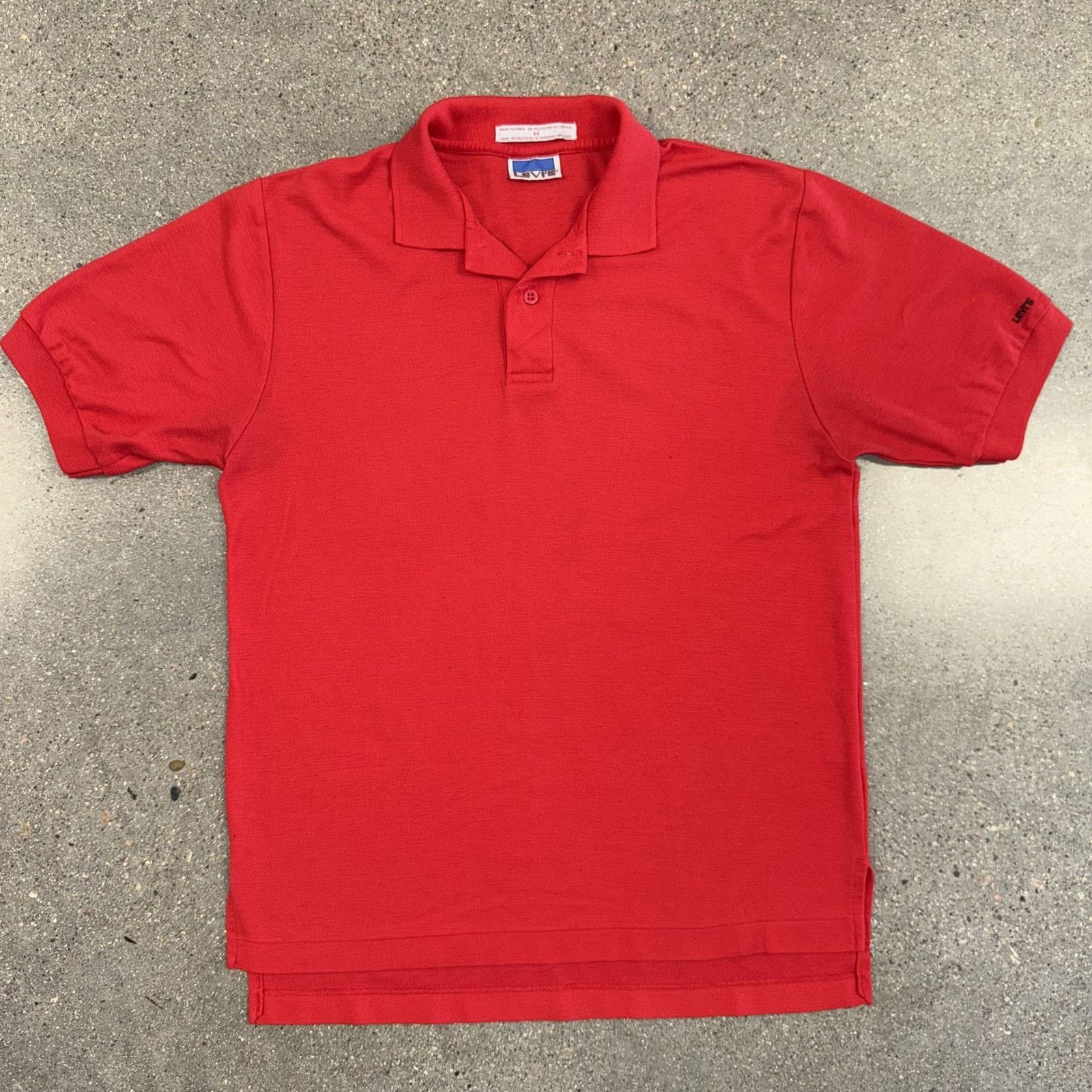 Levi's Vtg Levis Polo Shirt Mens M Red Embroidered Logo 80s Korea Size US M / EU 48-50 / 2 - 1 Thumbnail